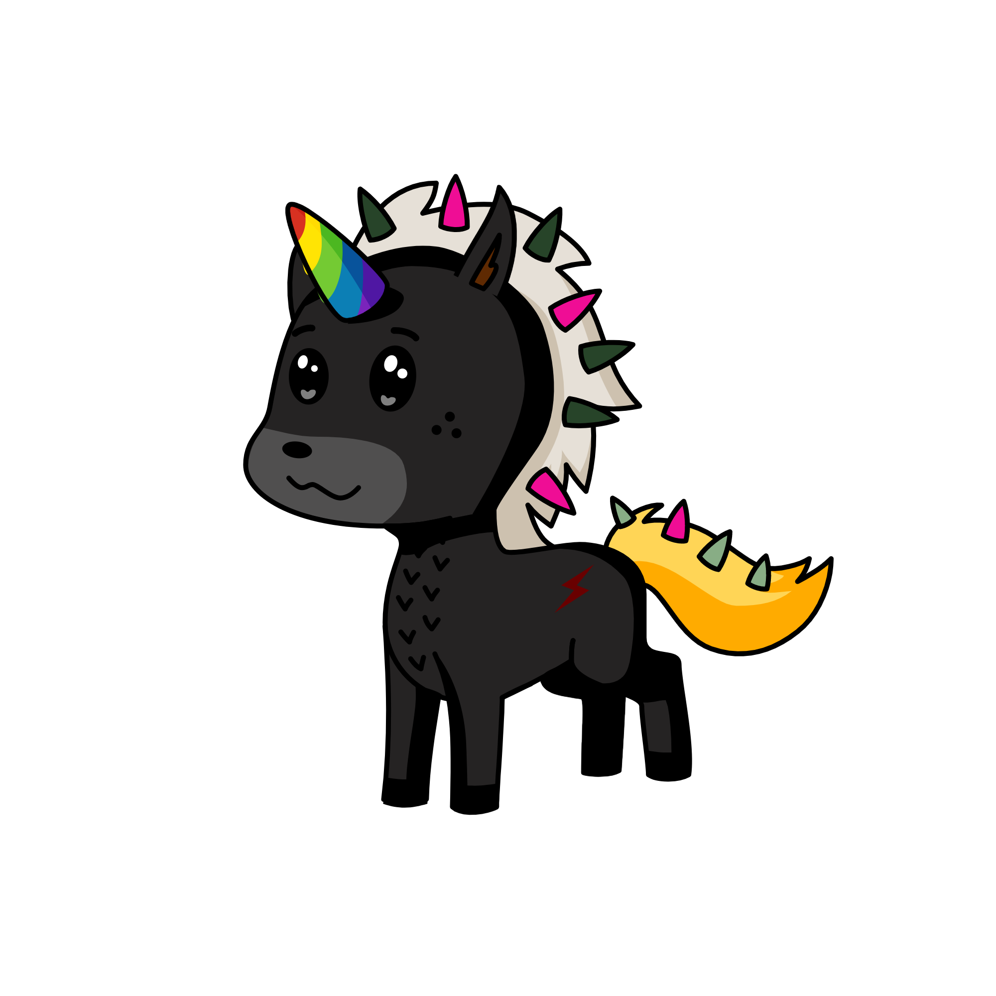 blacky, the unicorn
