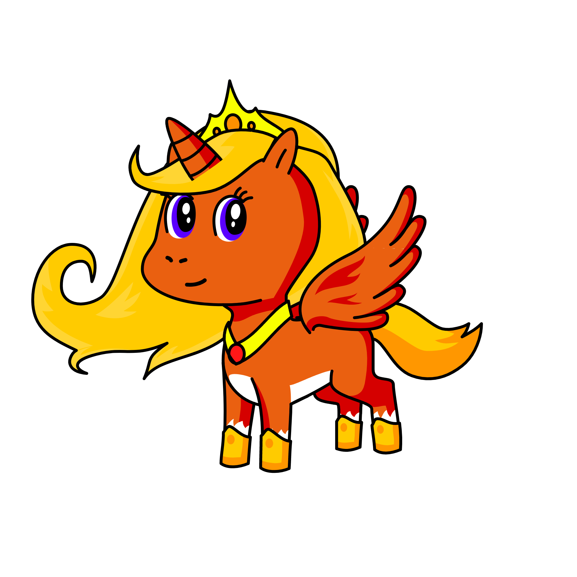 Queen firestone of element fire, the unicorn