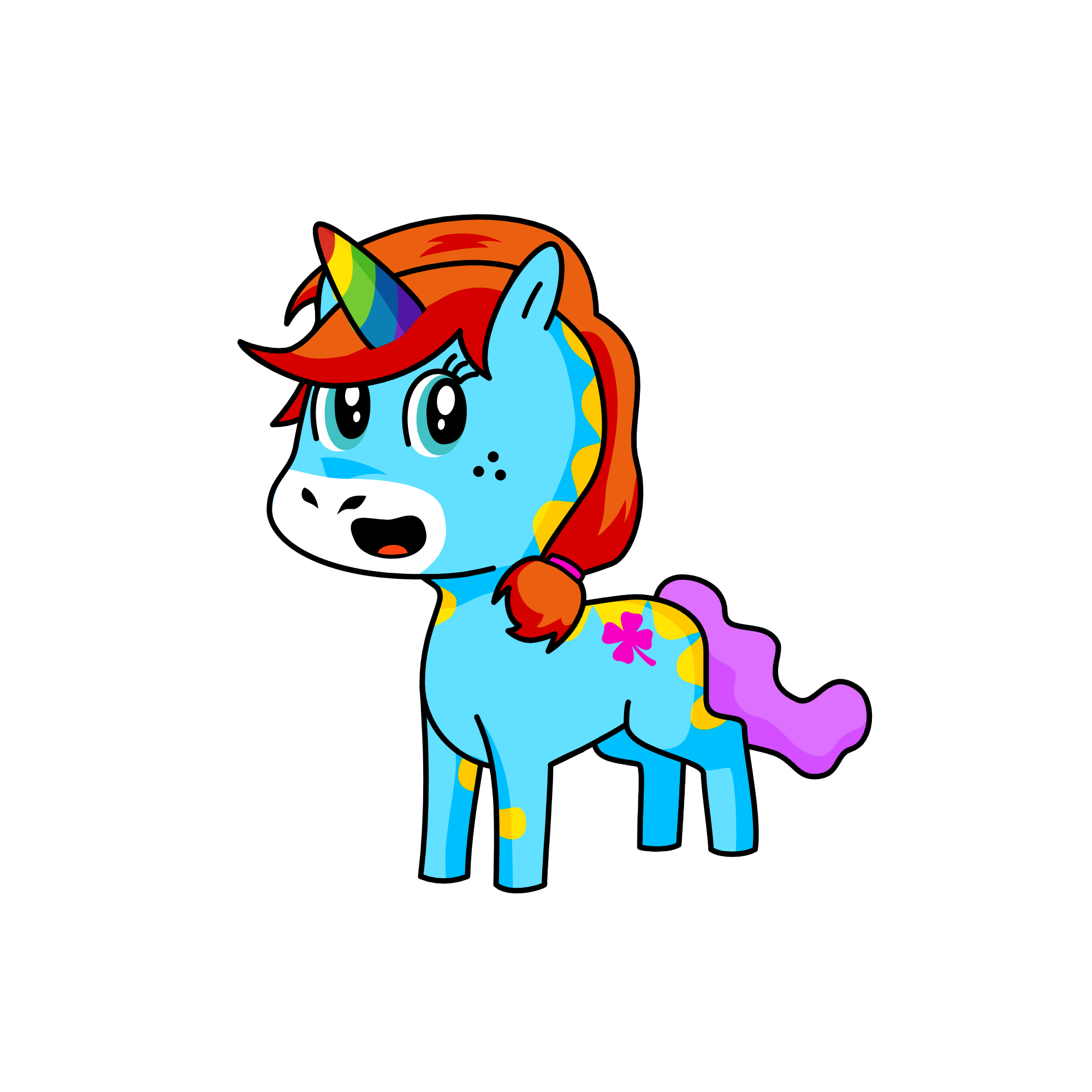 rainbow dash, the unicorn