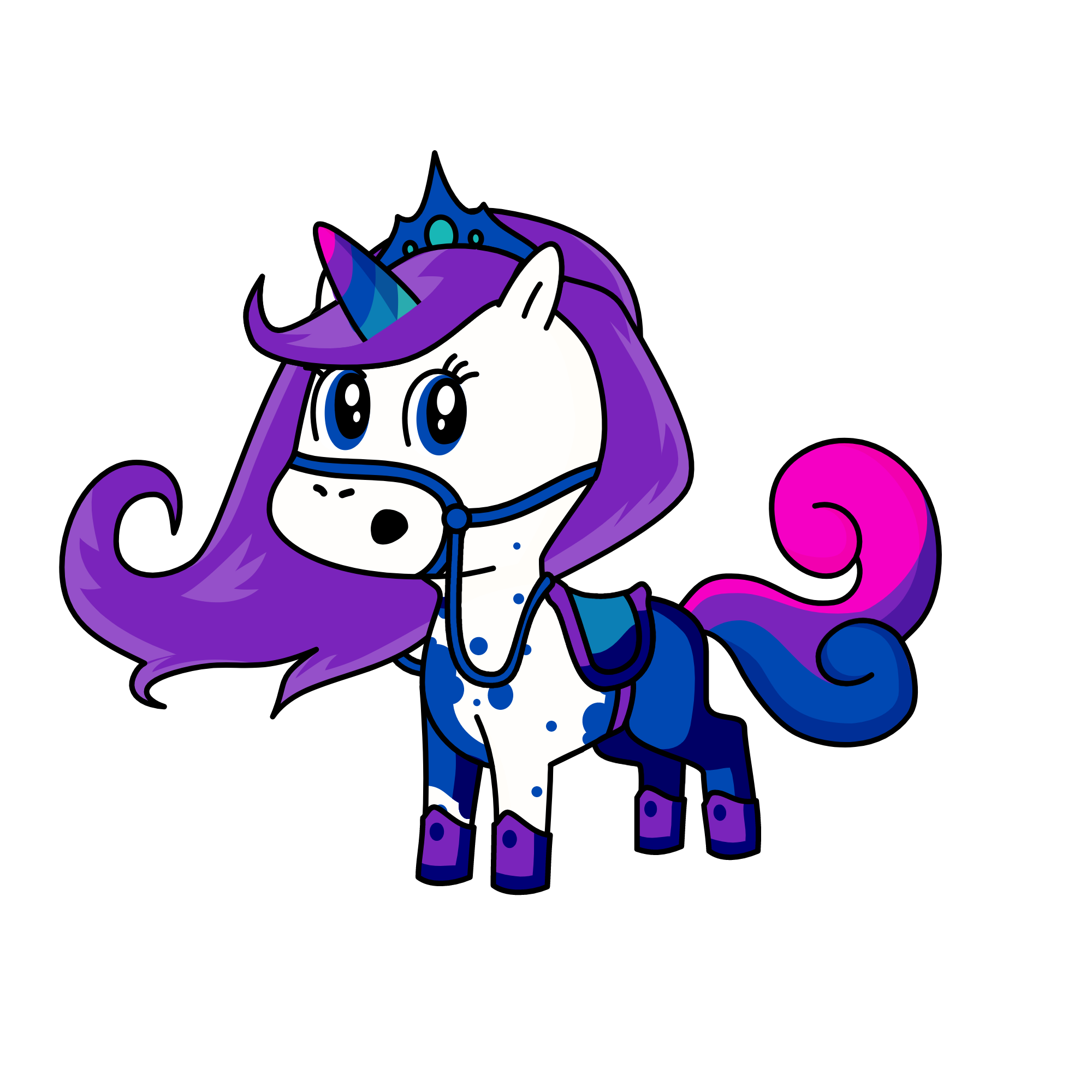 Dancing in the night, the unicorn