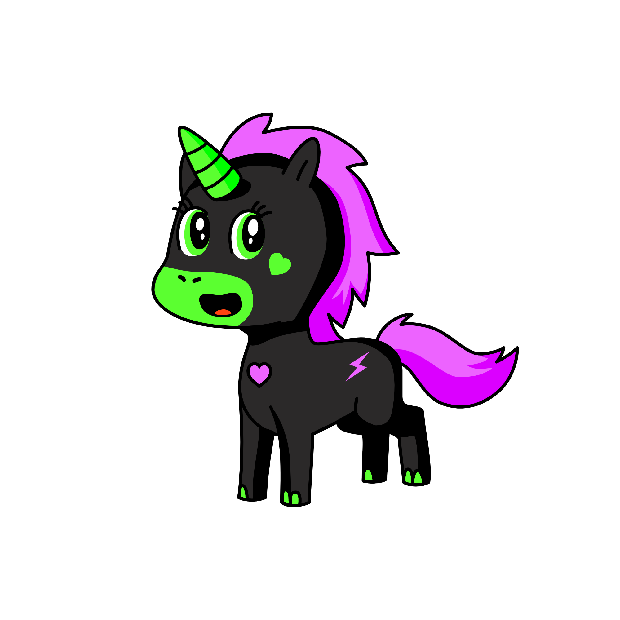 neon, the unicorn