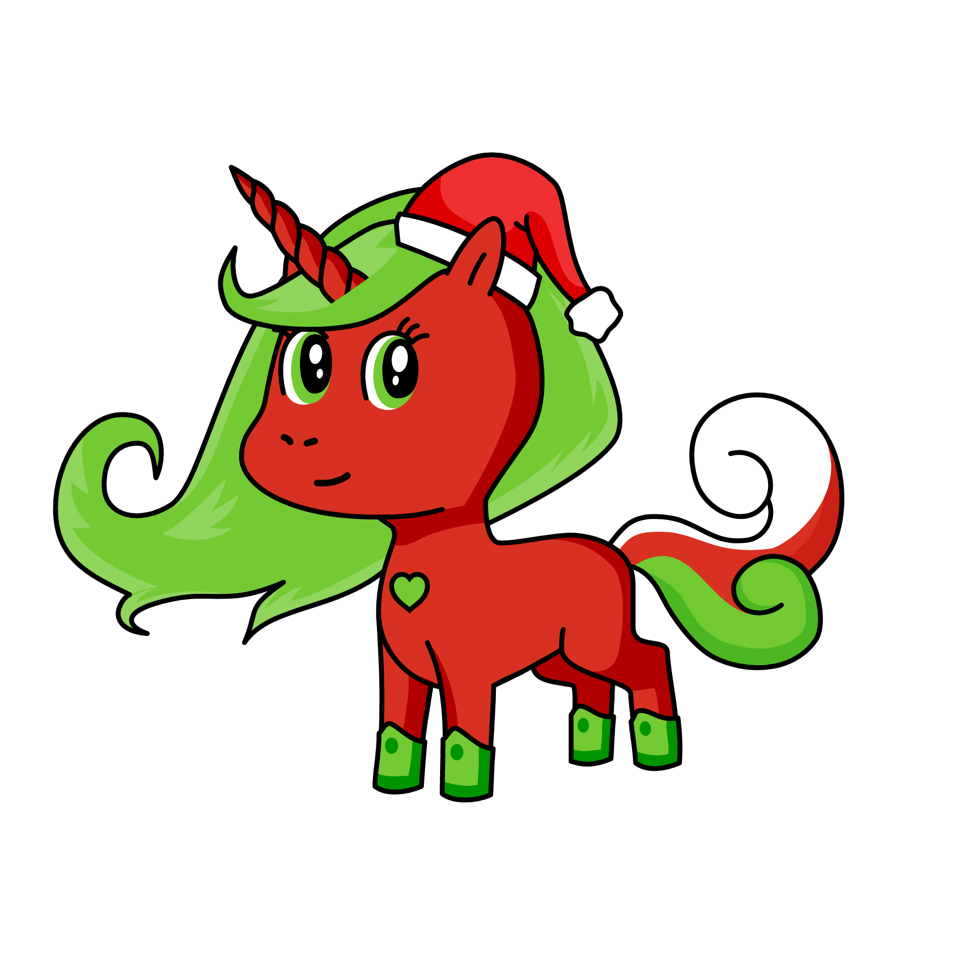 Christmas Unicorn, the unicorn