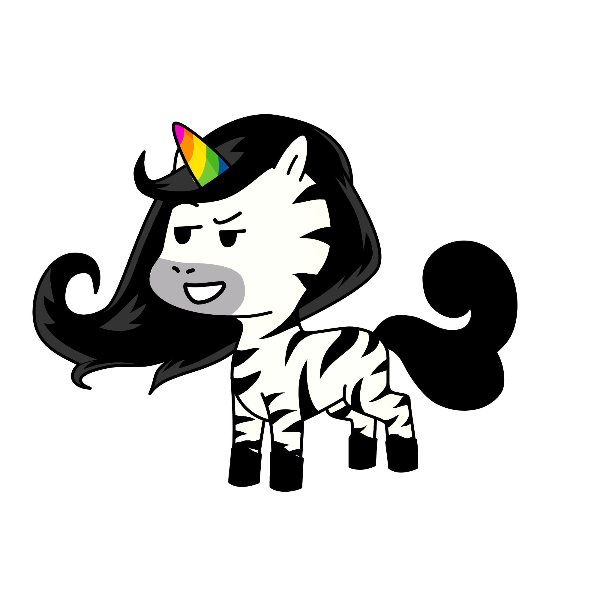 zebra, the unicorn