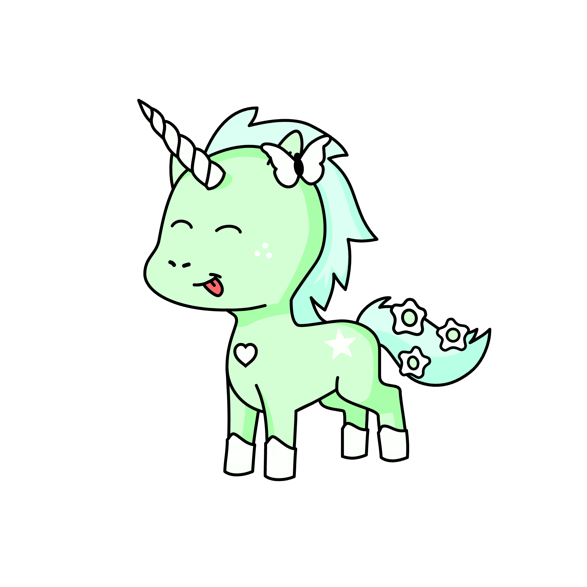 flower shy, the unicorn