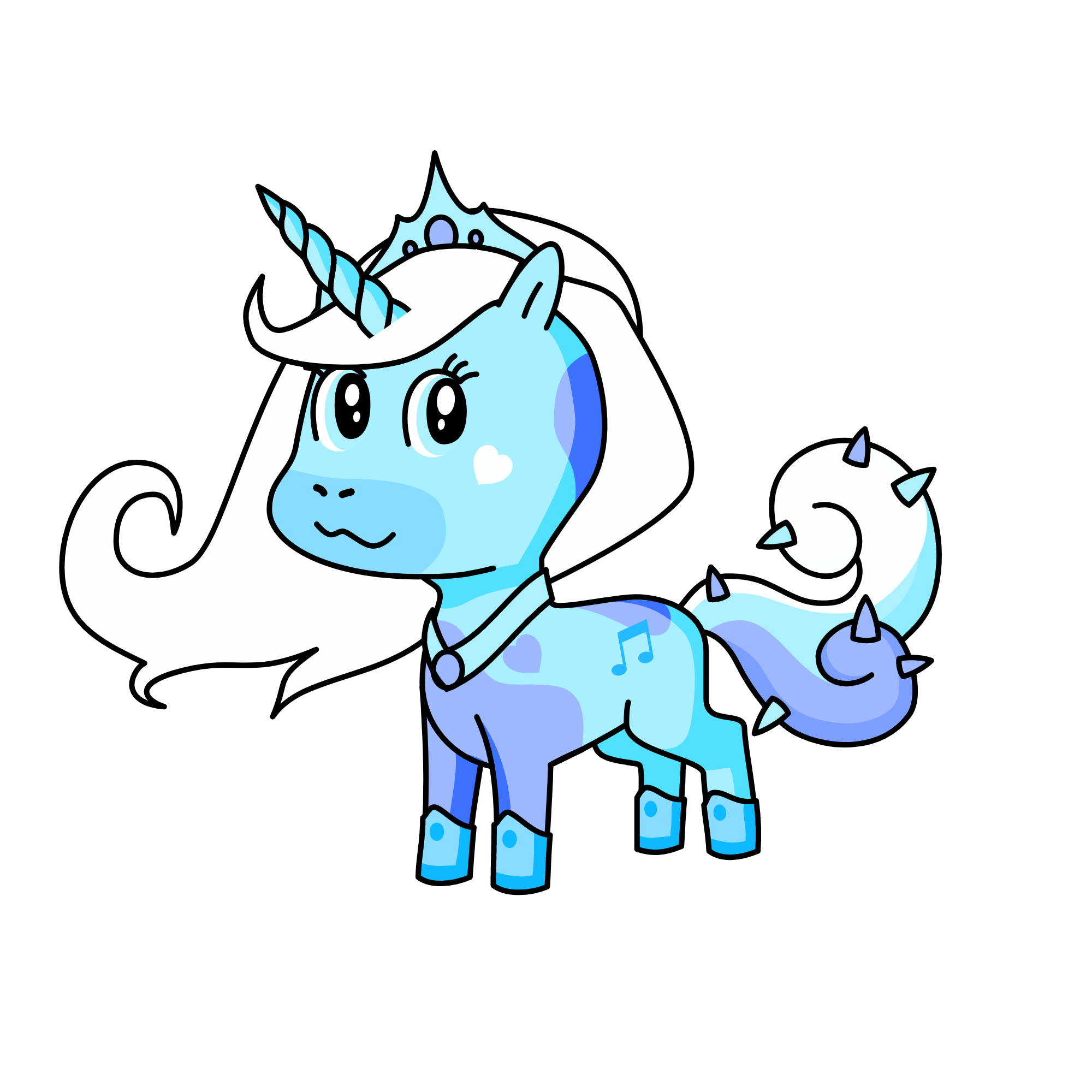 Queen Snowy, the unicorn