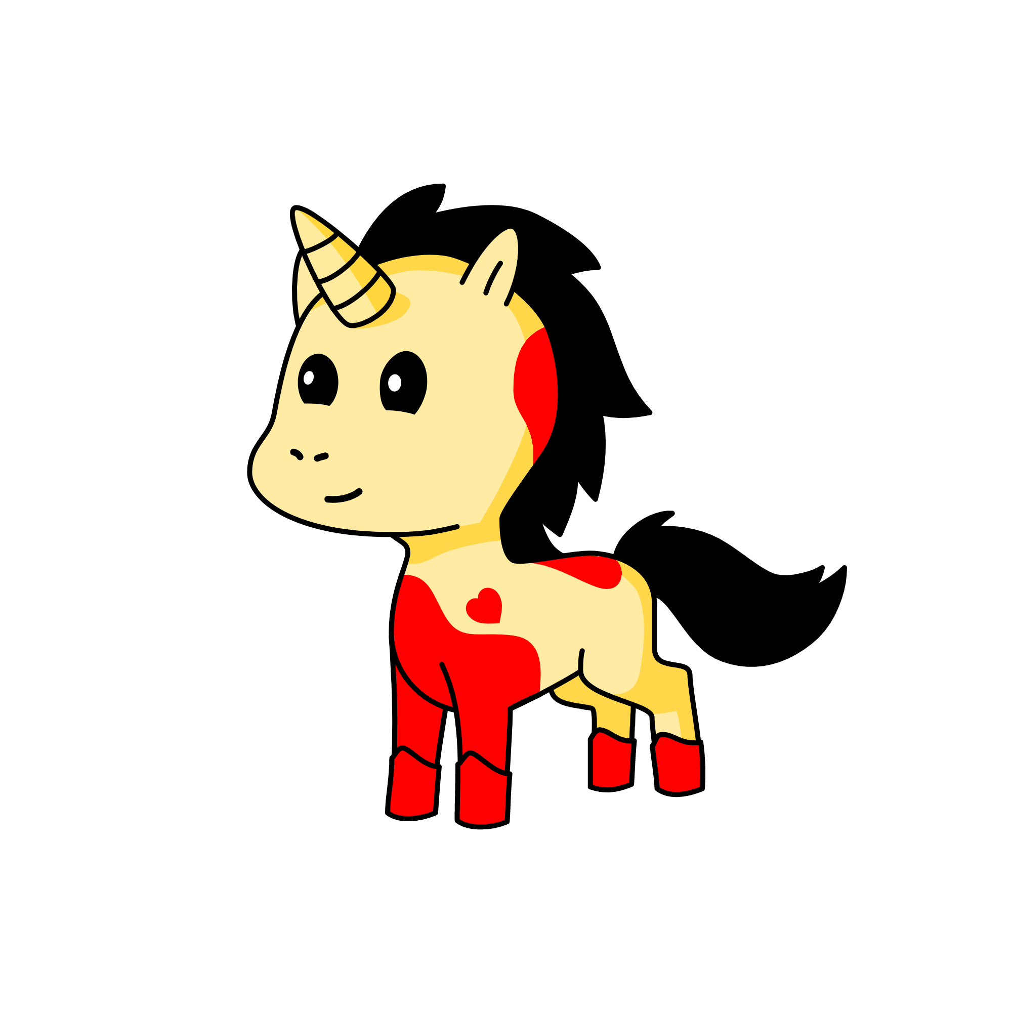 花花, the unicorn