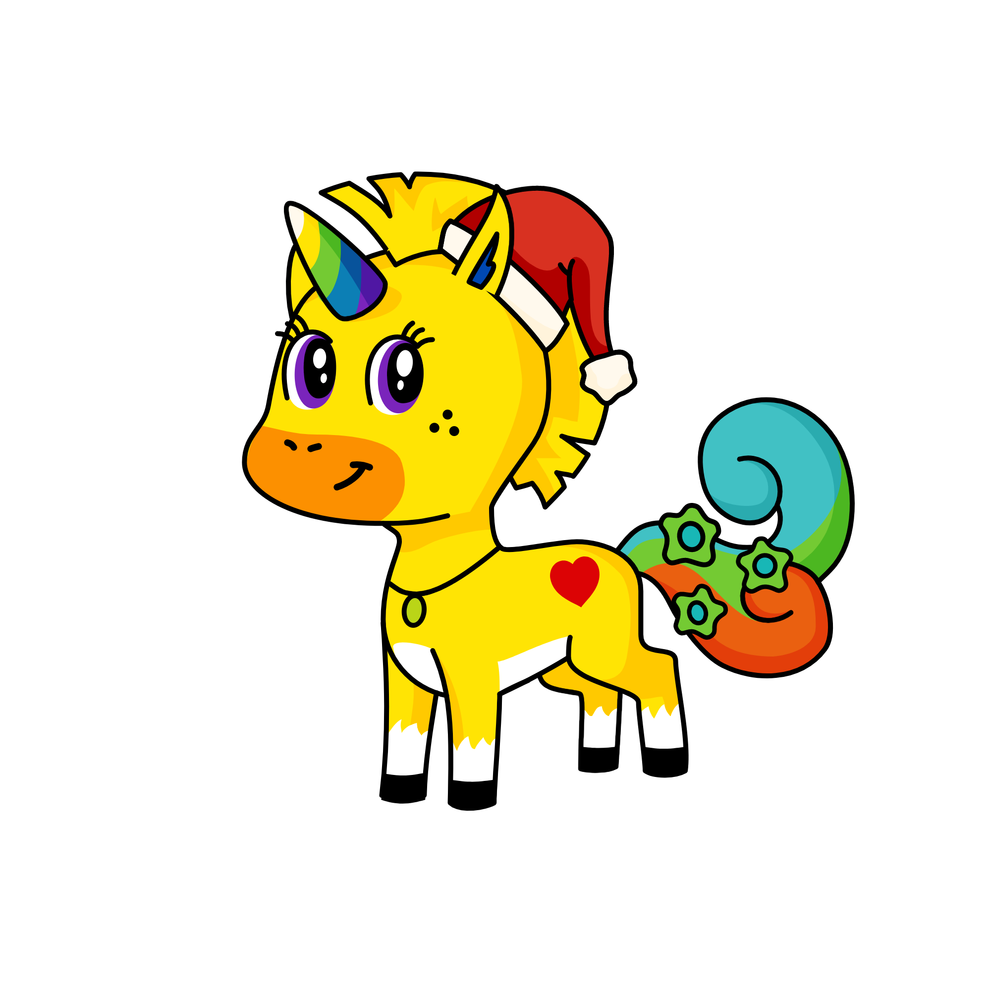 Christmas, the unicorn