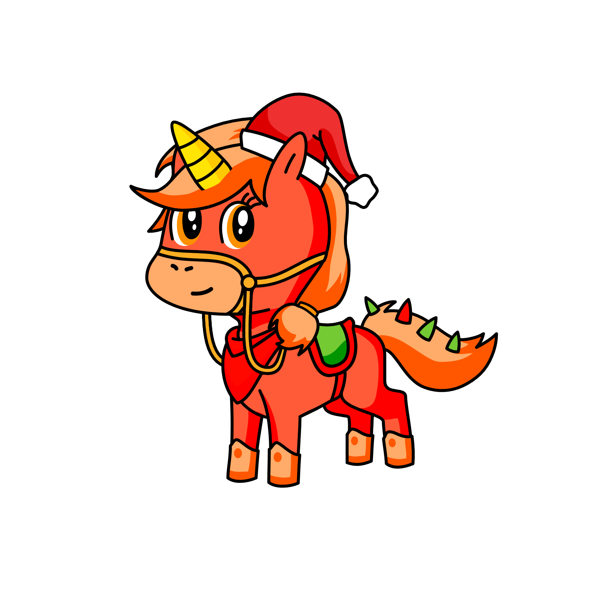 Santa, the unicorn