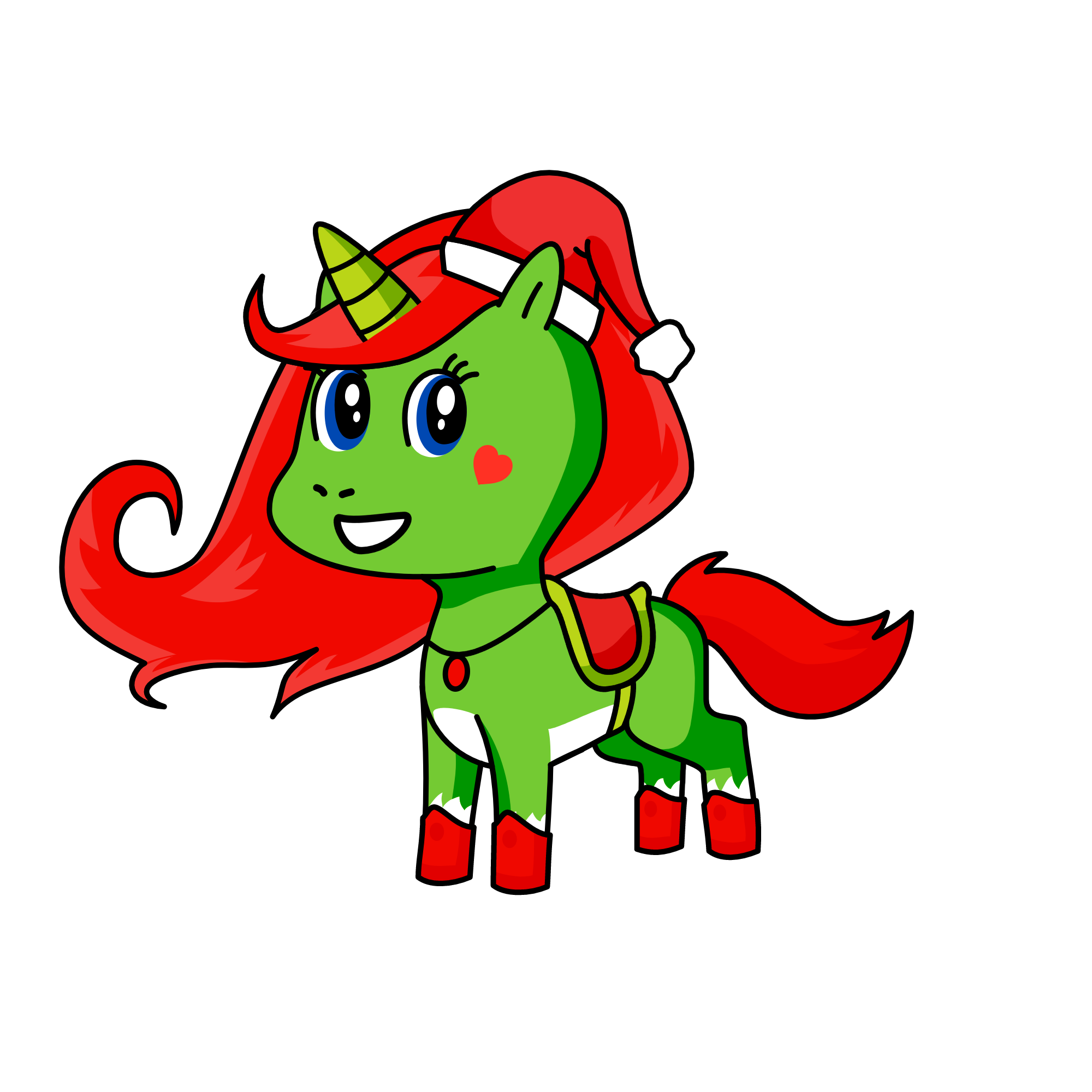 Mrs. Claus' Unicorn, the unicorn