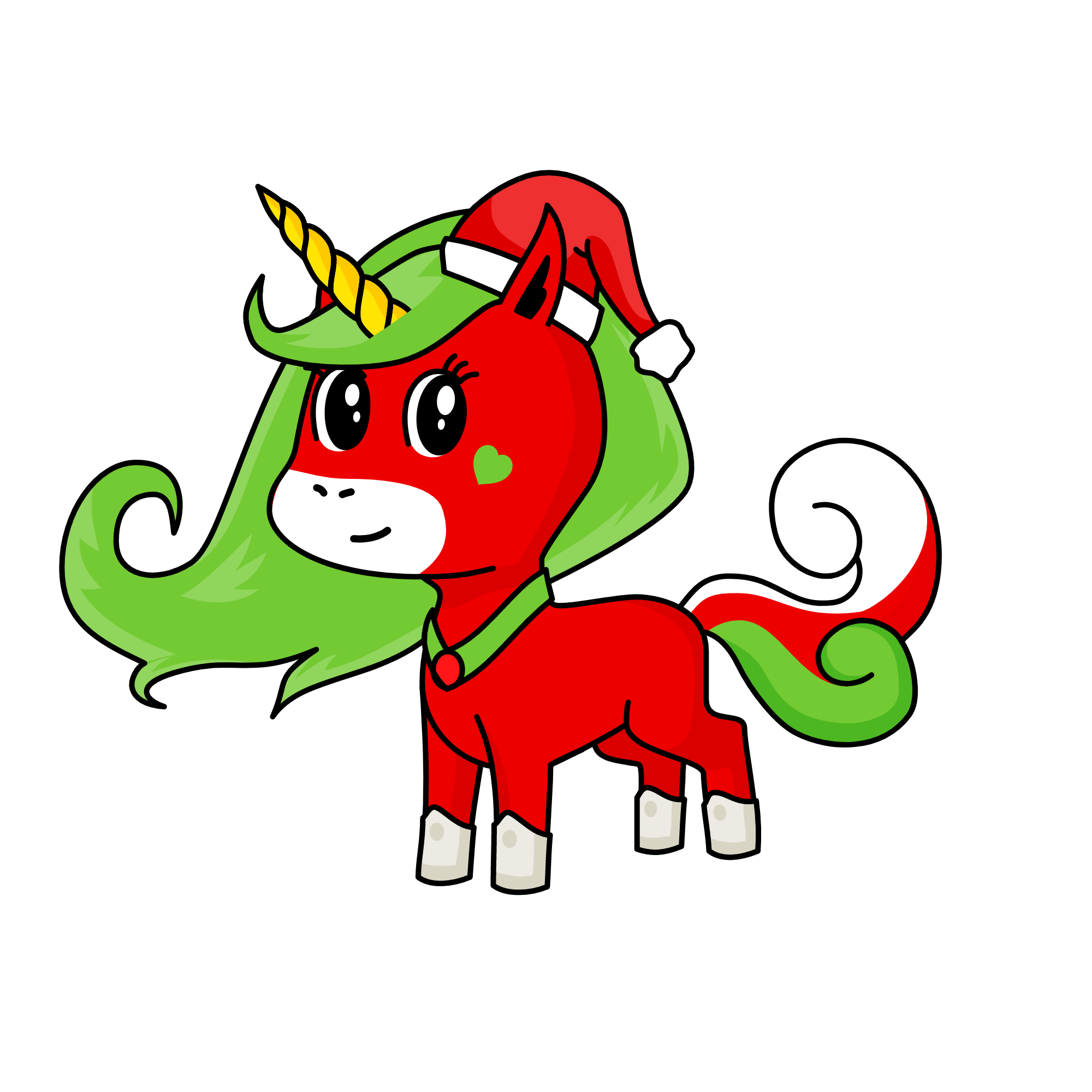 chrismas corn, the unicorn