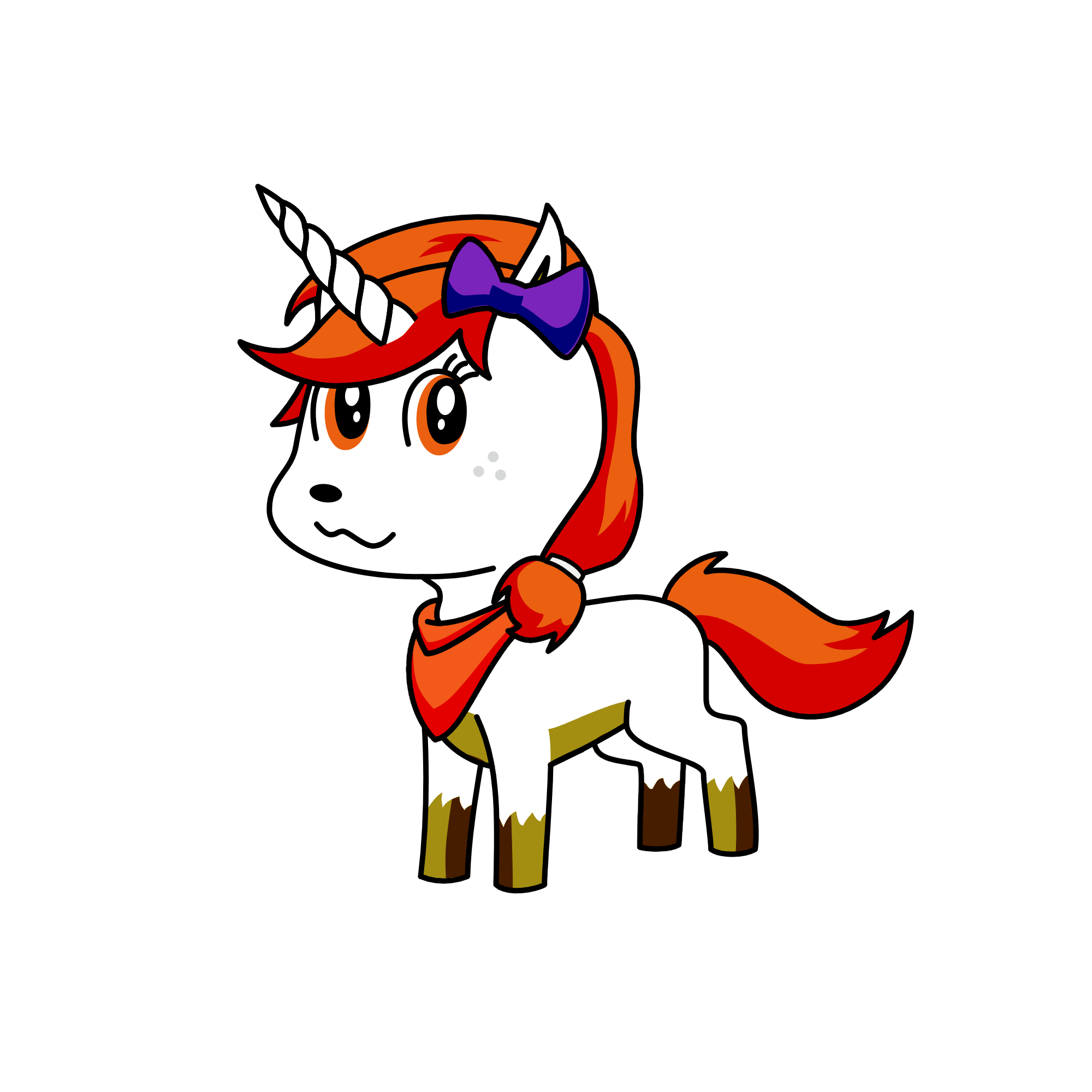 peppy the wolf, the unicorn
