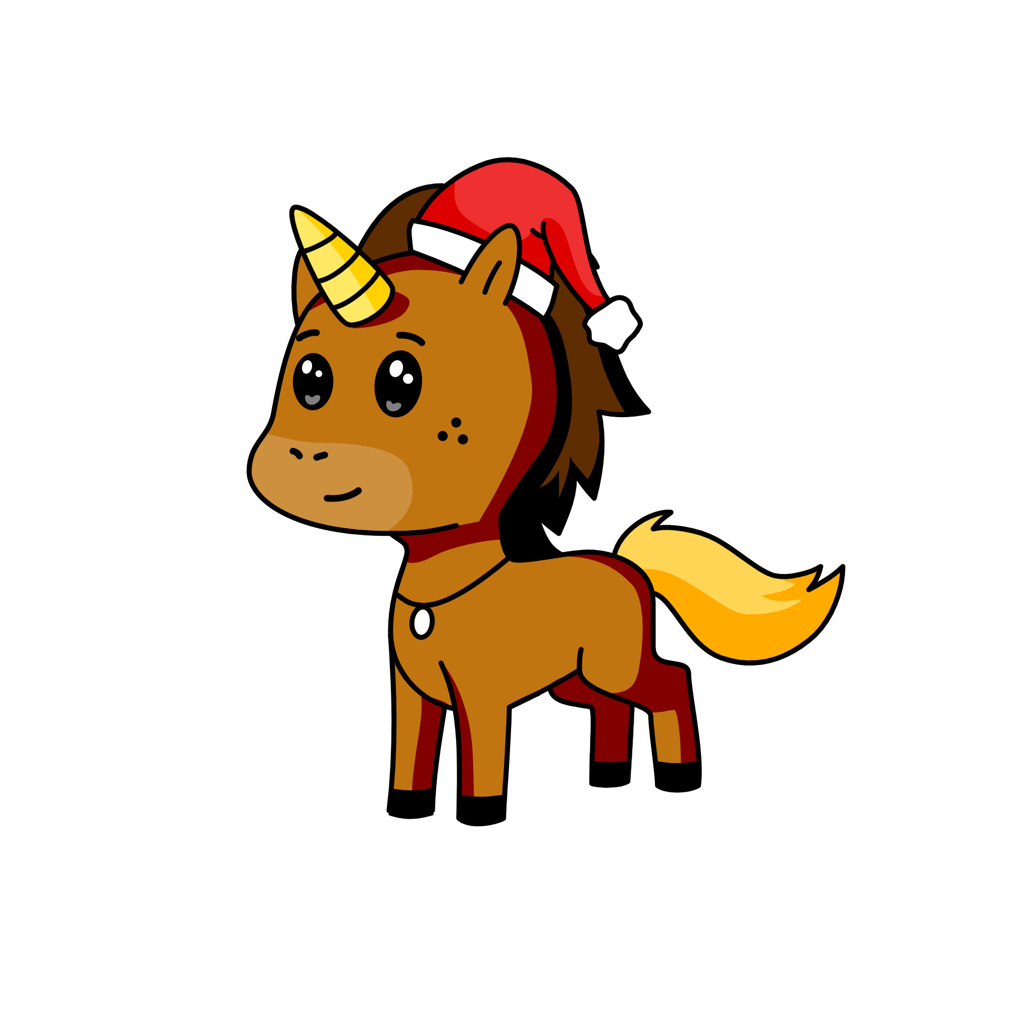 Santa, for Christmas I want a........I want a....I want a bike!!, the unicorn