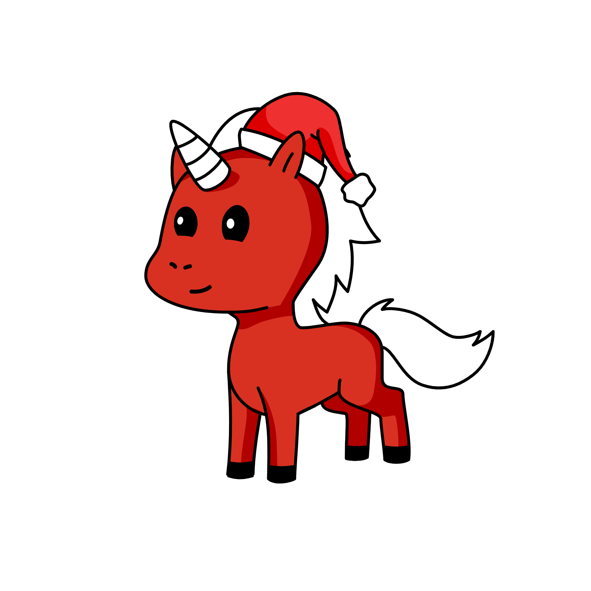 Santa, the unicorn