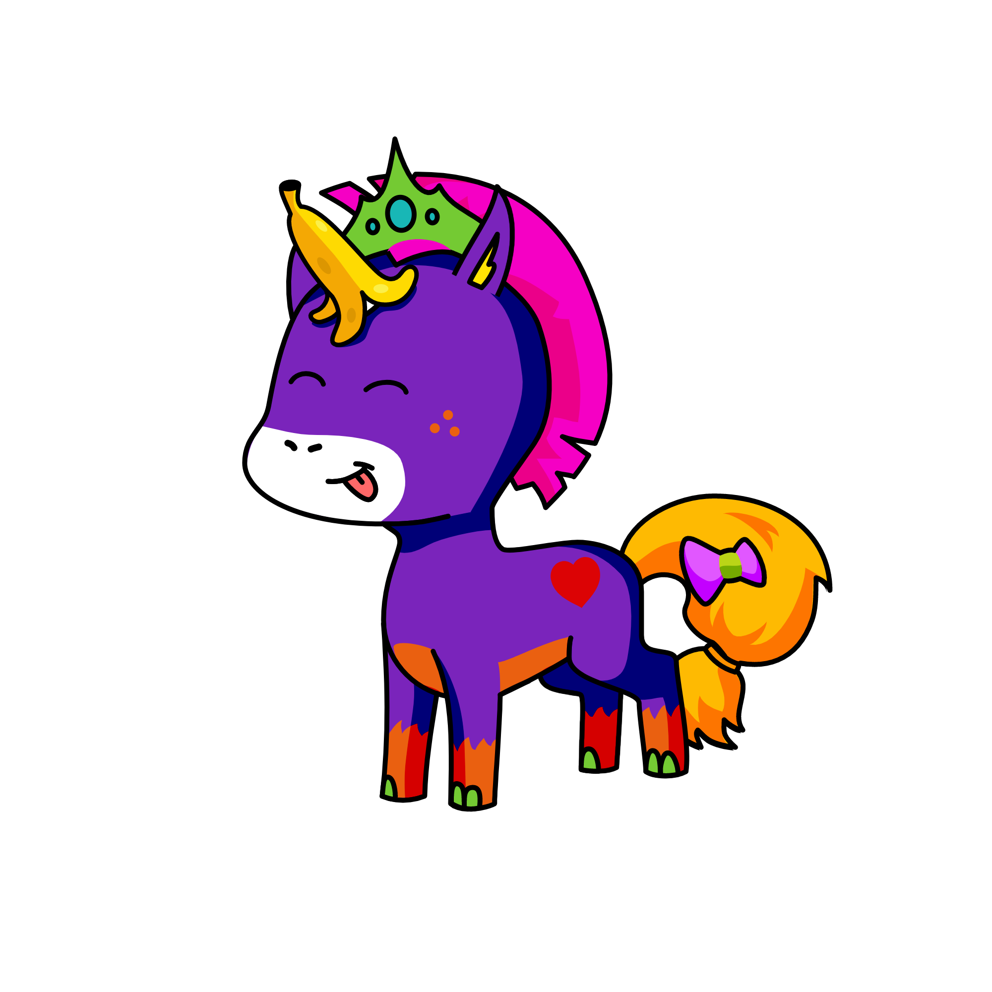 Purple Banana Random, the unicorn
