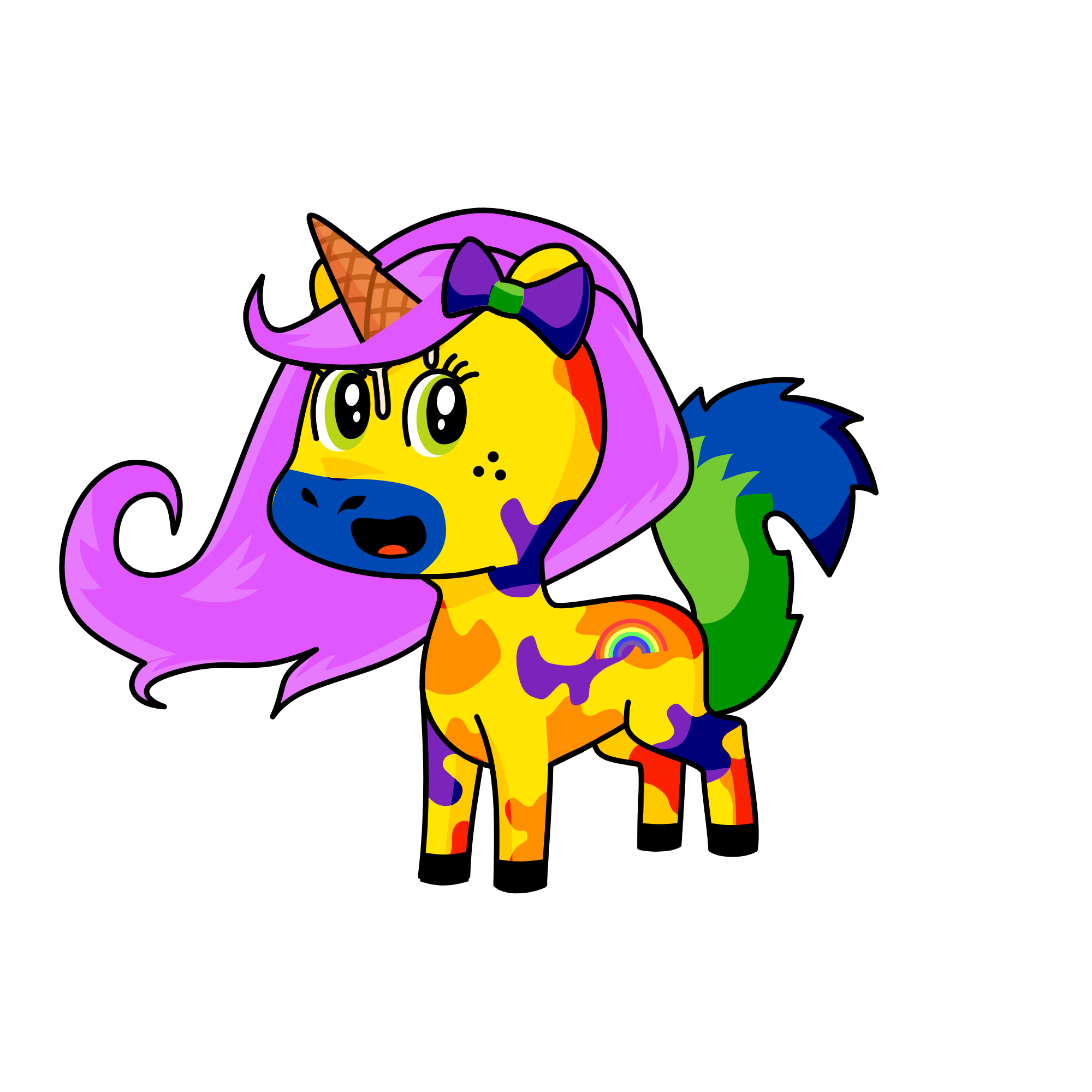 Banana Sherbet, the unicorn