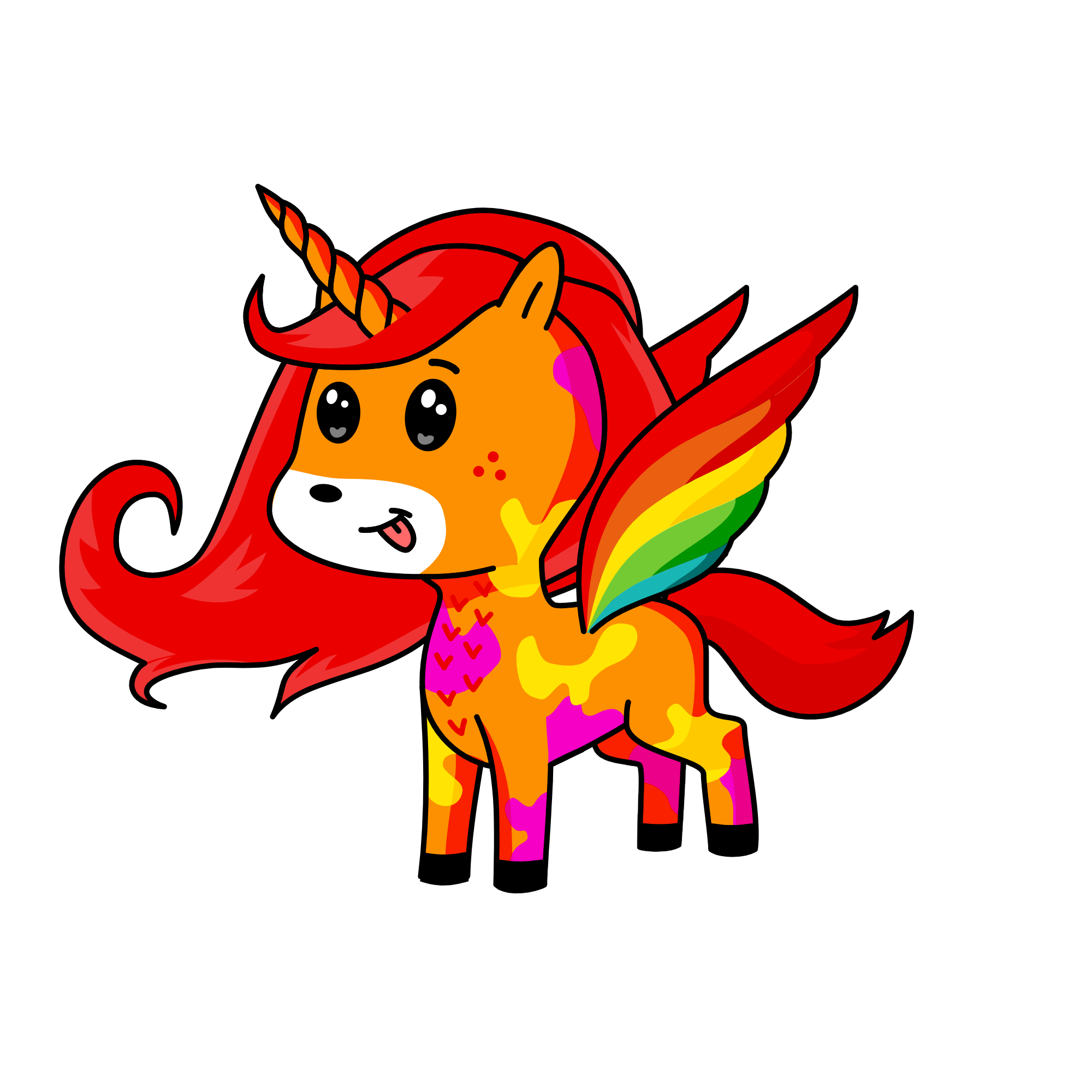 Rainbow, the unicorn
