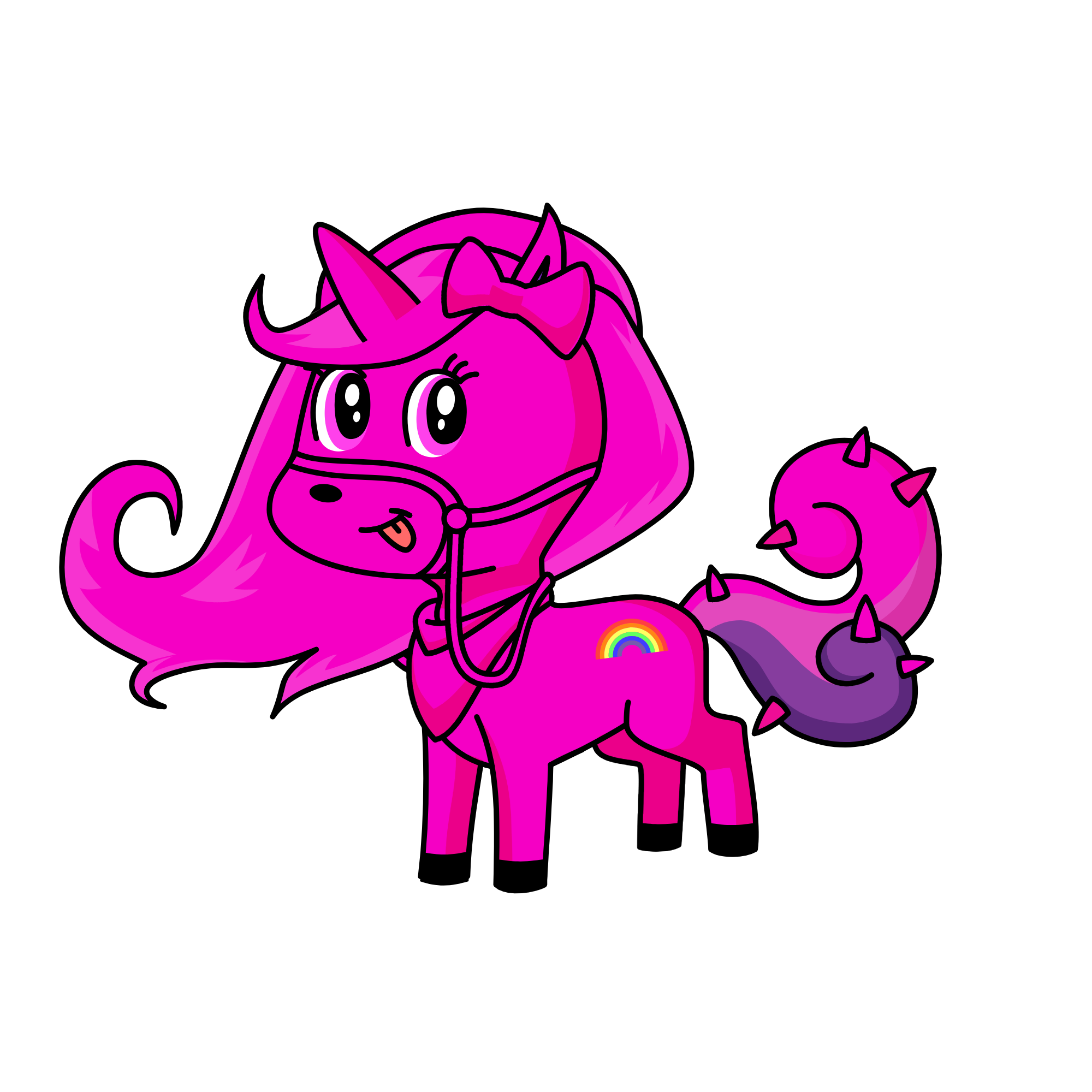 CORA PINKY POOPY PANTS STINKYVON BURGER, the unicorn