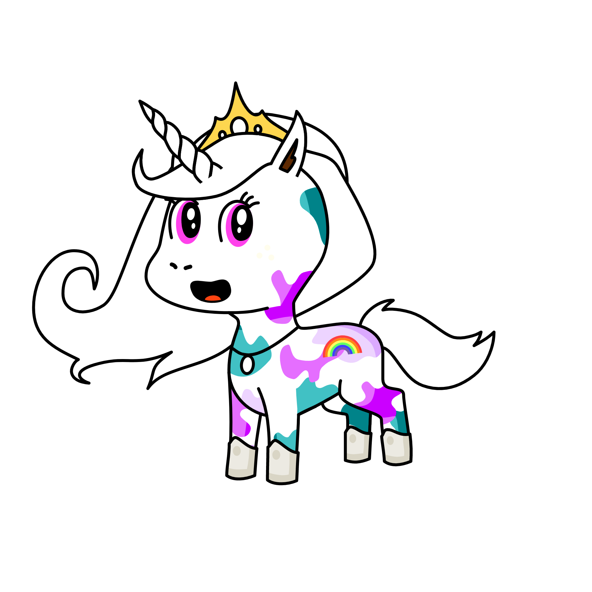 Queen White, the unicorn