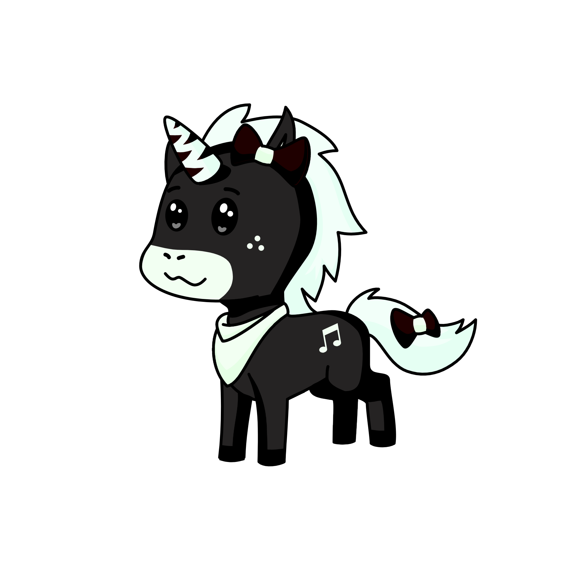 BlackWhite, the unicorn