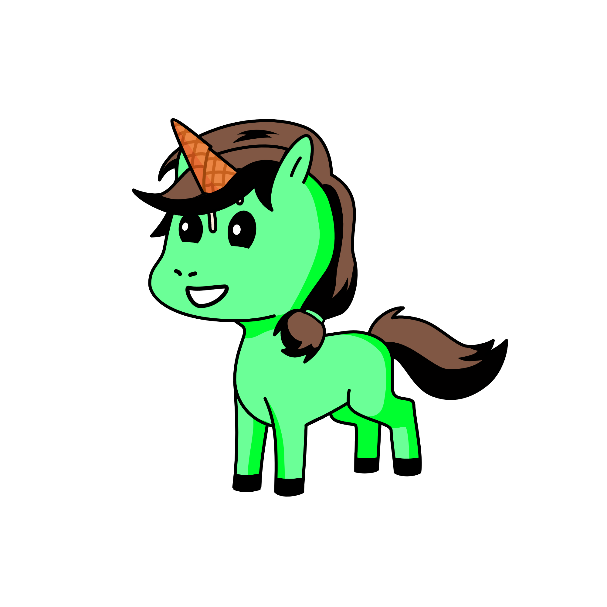 Mint chocolate chip , the unicorn