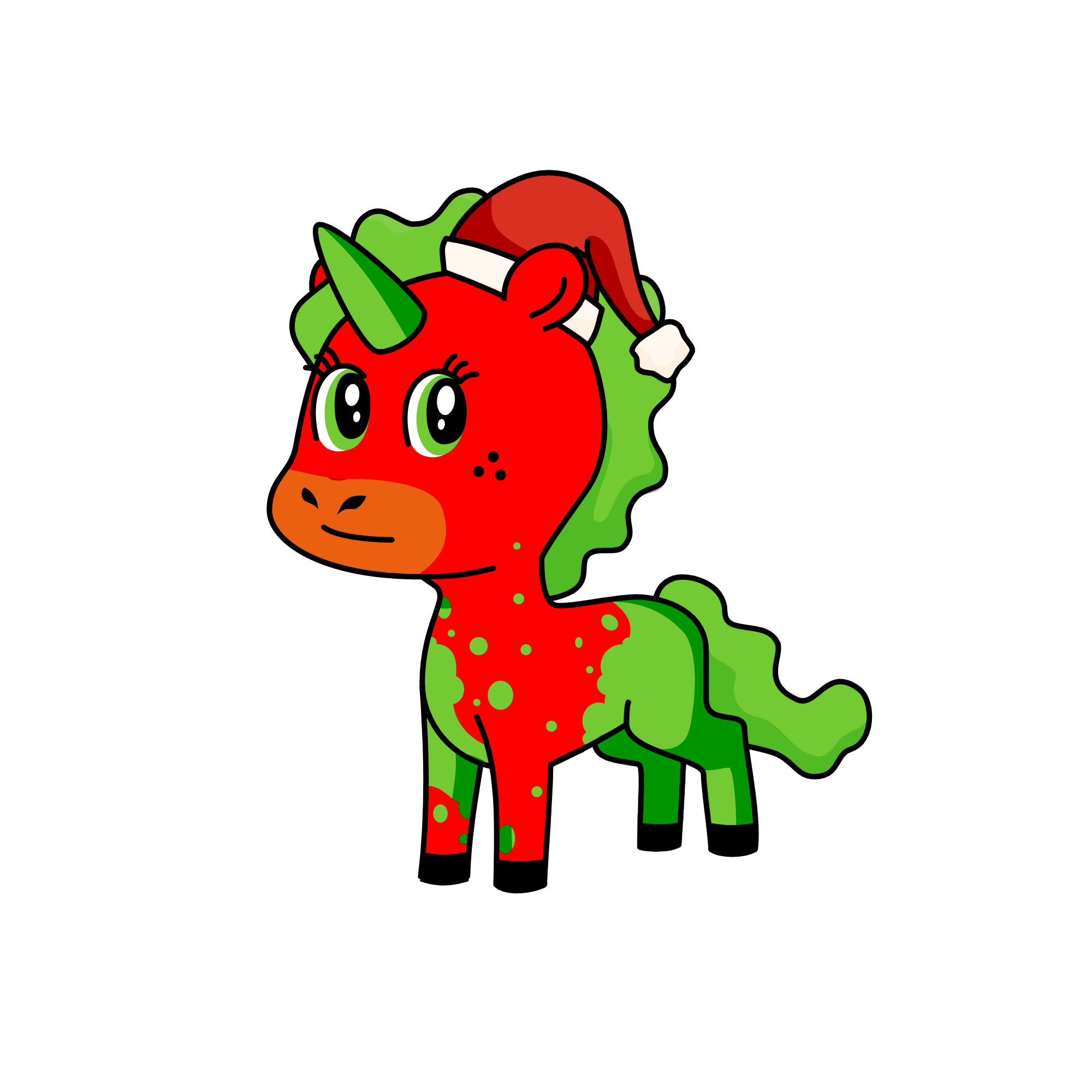 Mrs. Uniclaus ( Santa Claus's unicorn ), the unicorn