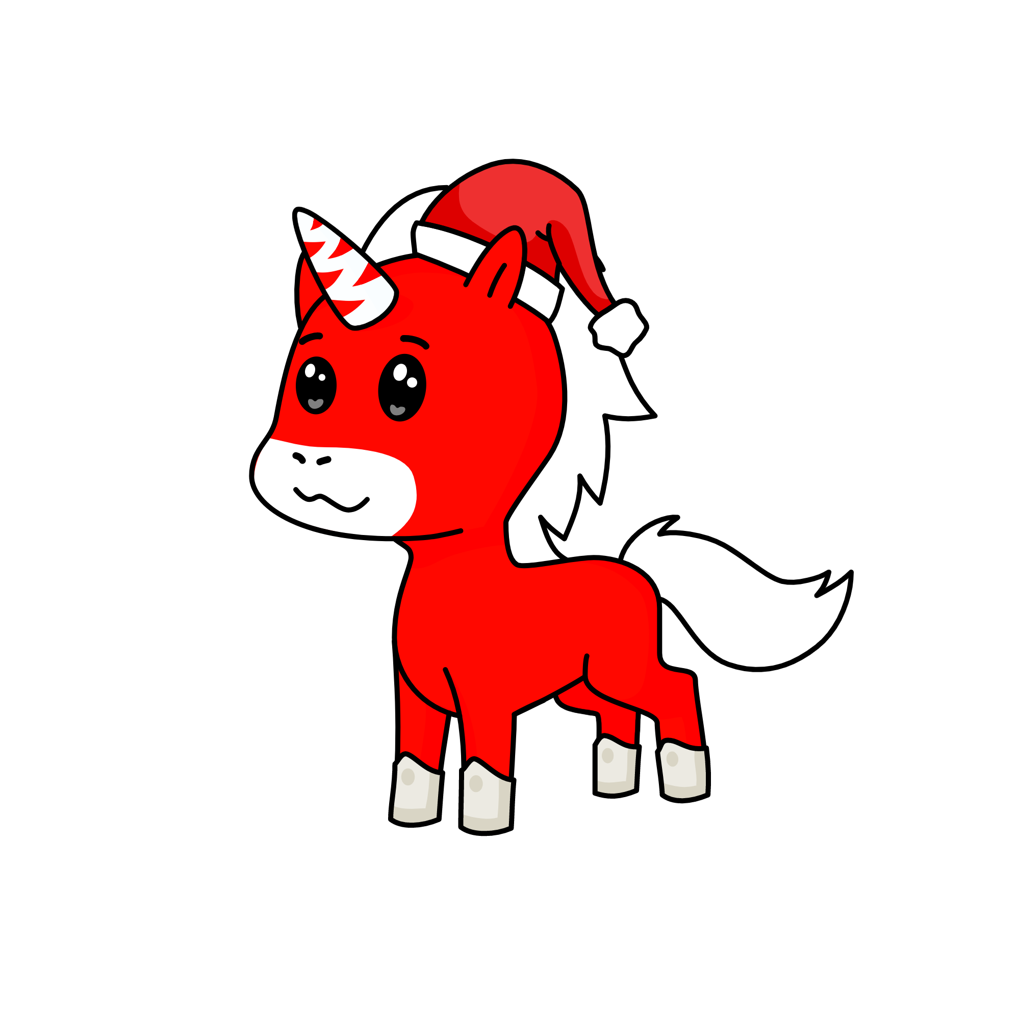 Santa, the unicorn