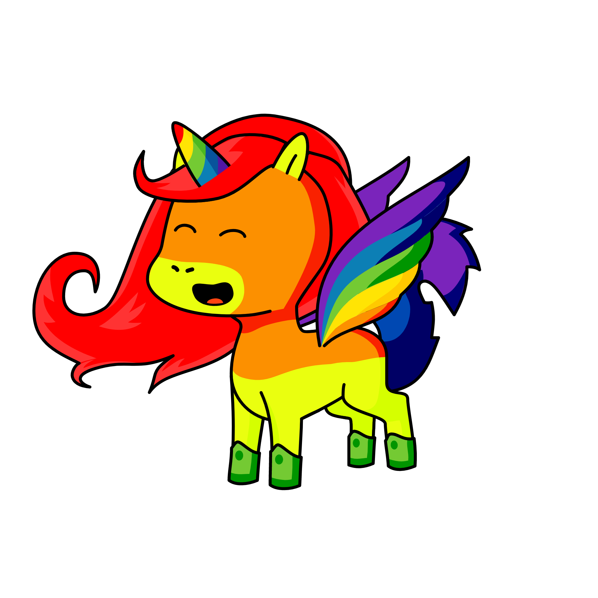 Queen Rainbow, the unicorn
