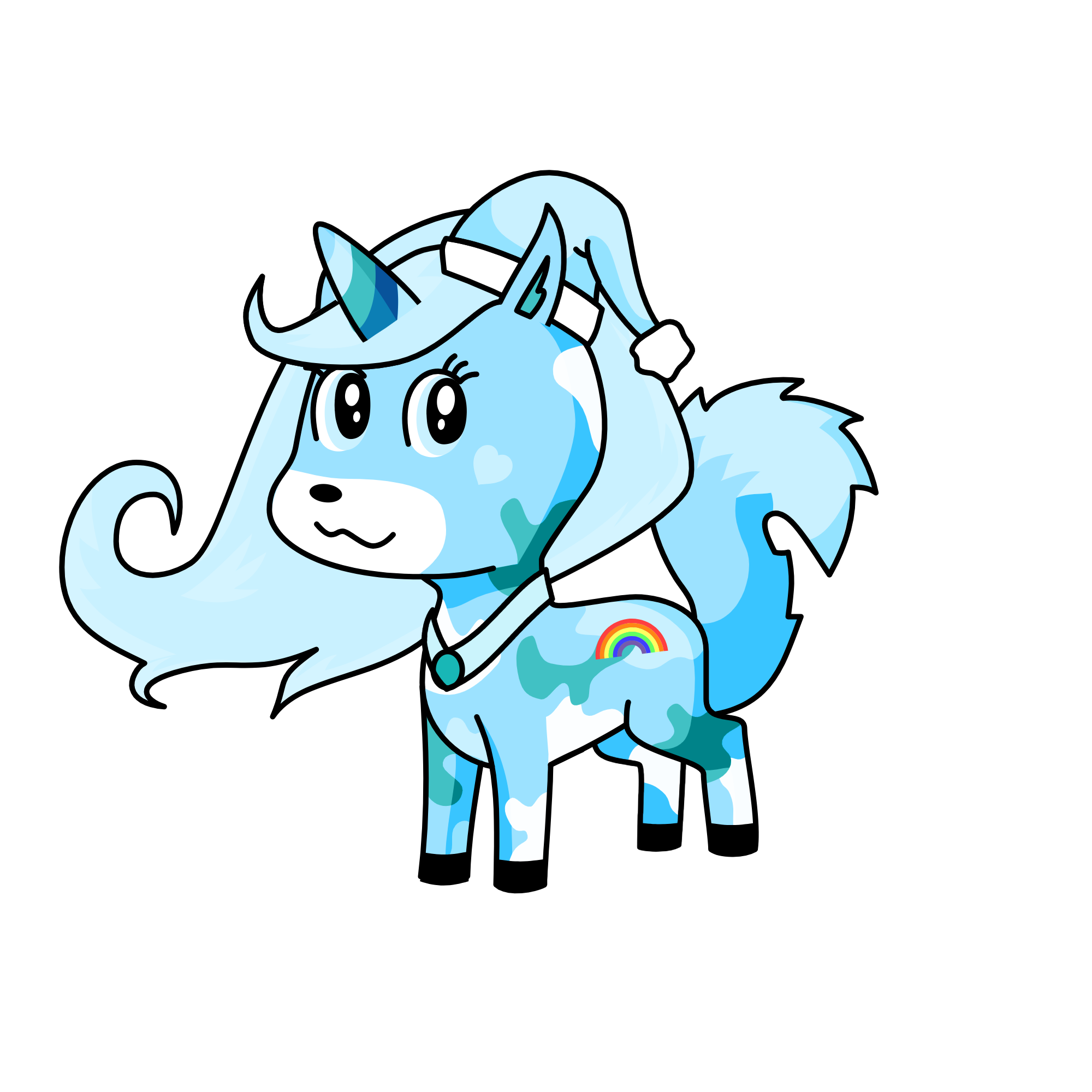 snow queeen, the unicorn