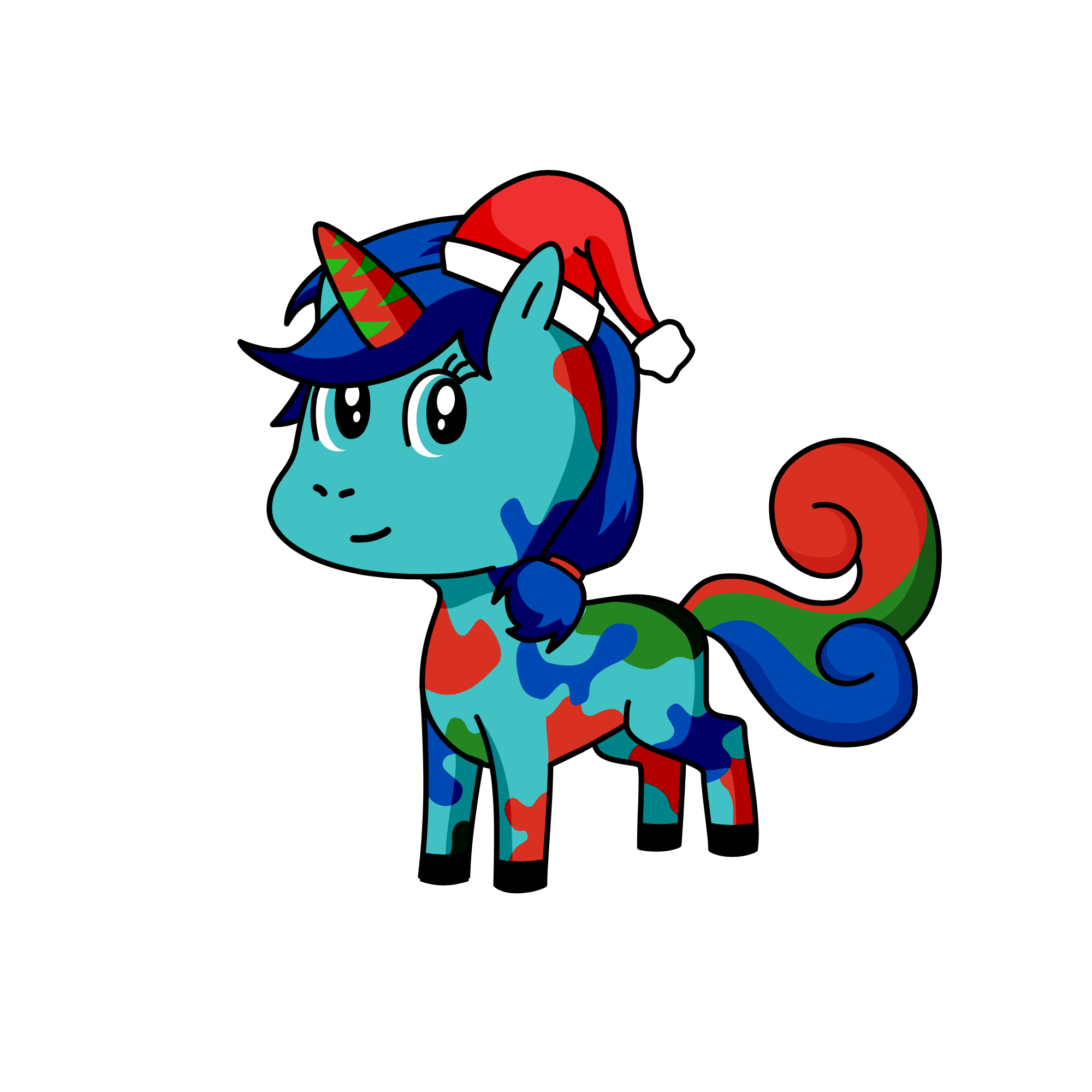 Blue, the unicorn