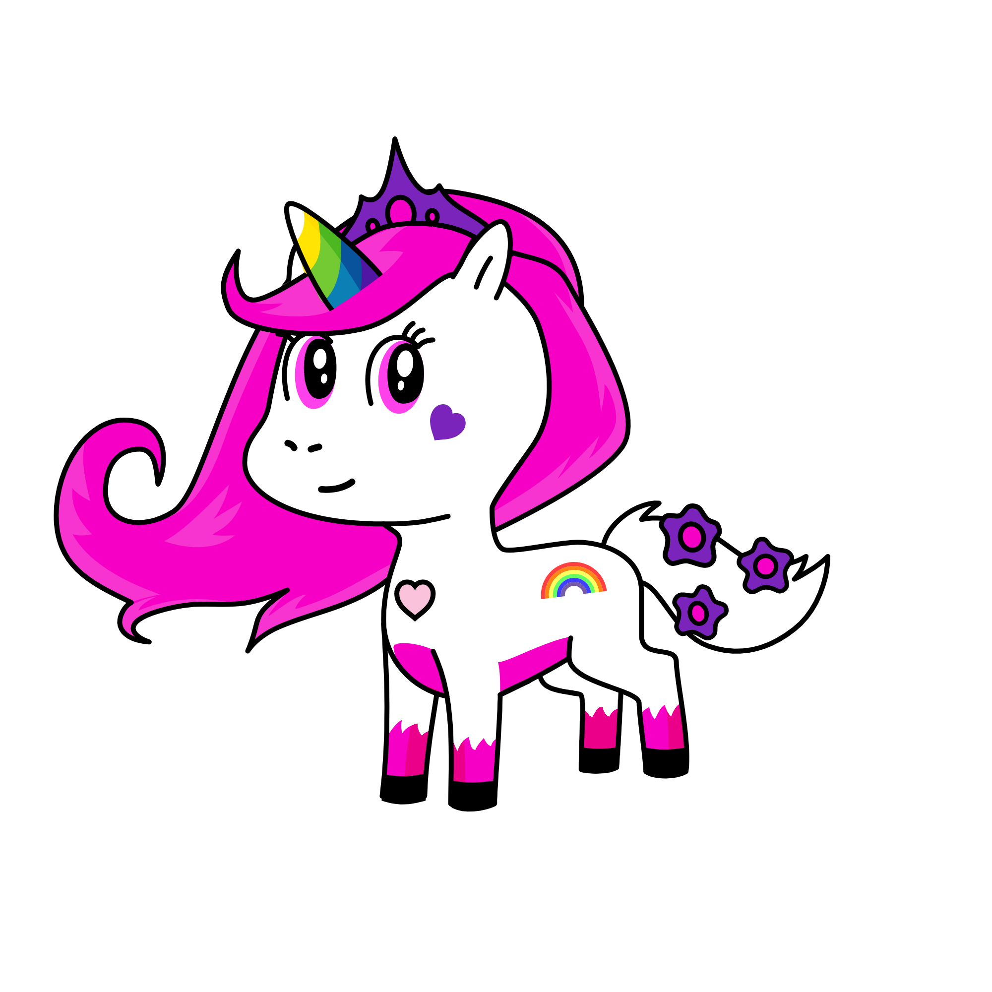 Totally normal magic stripy horn horse, the unicorn