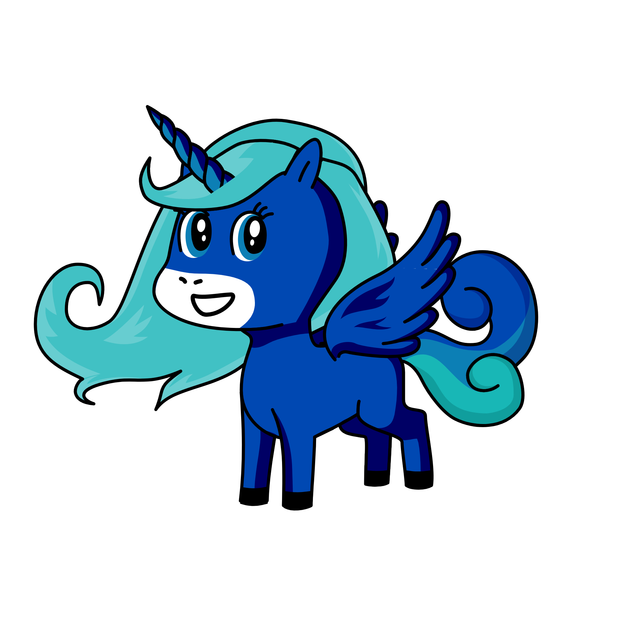 Princess bluey, the unicorn