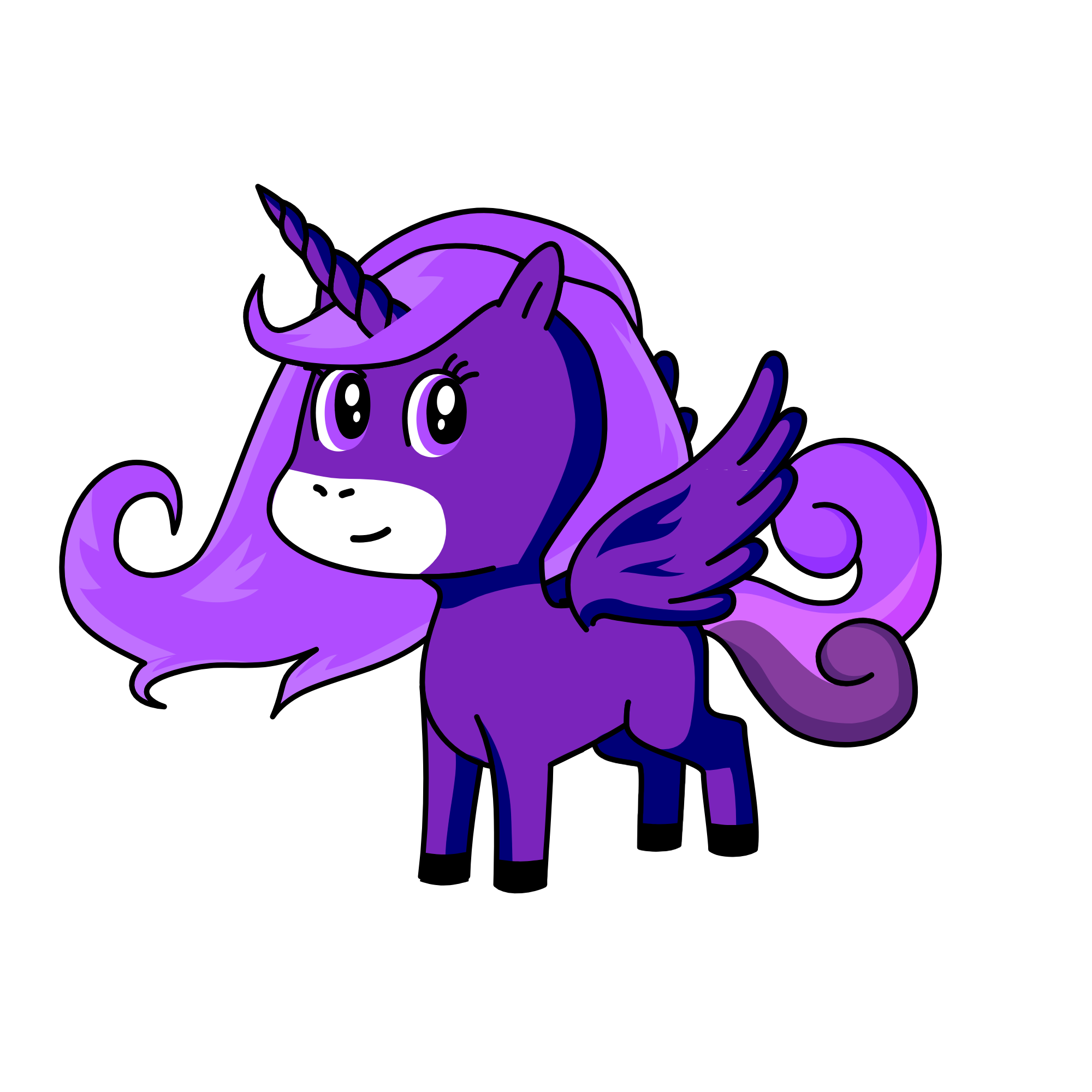 Princess Purple, the unicorn