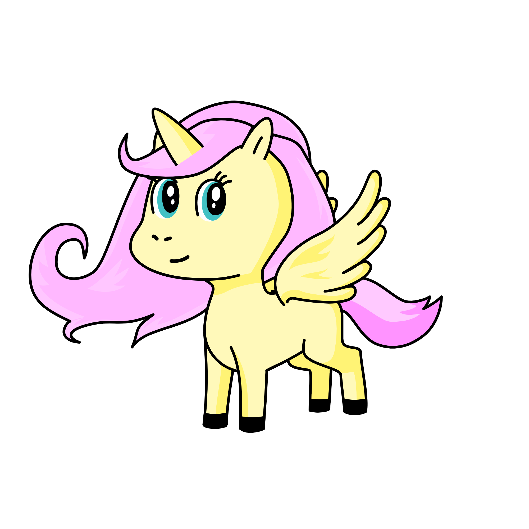 Fluttershy, the unicorn