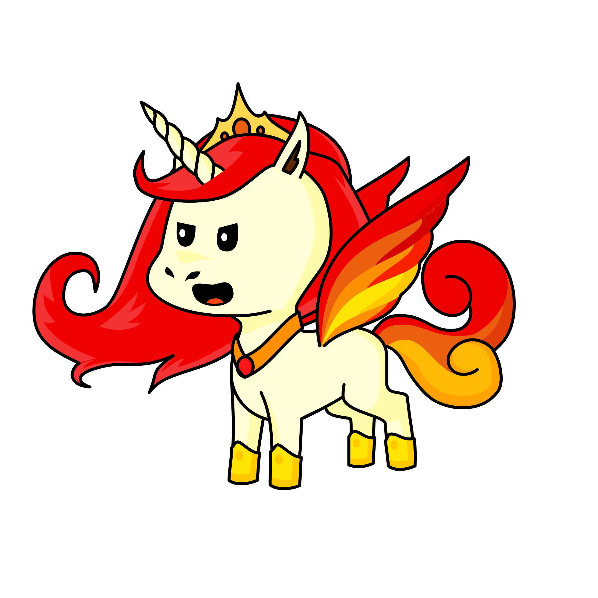 Celestial burst, the unicorn