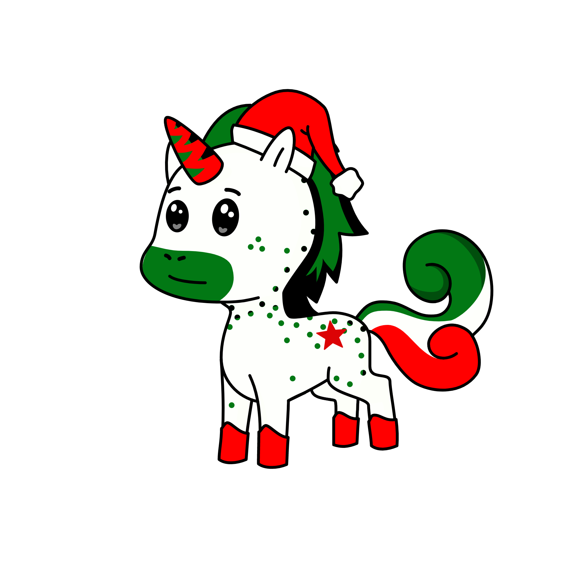 Christmas, the unicorn