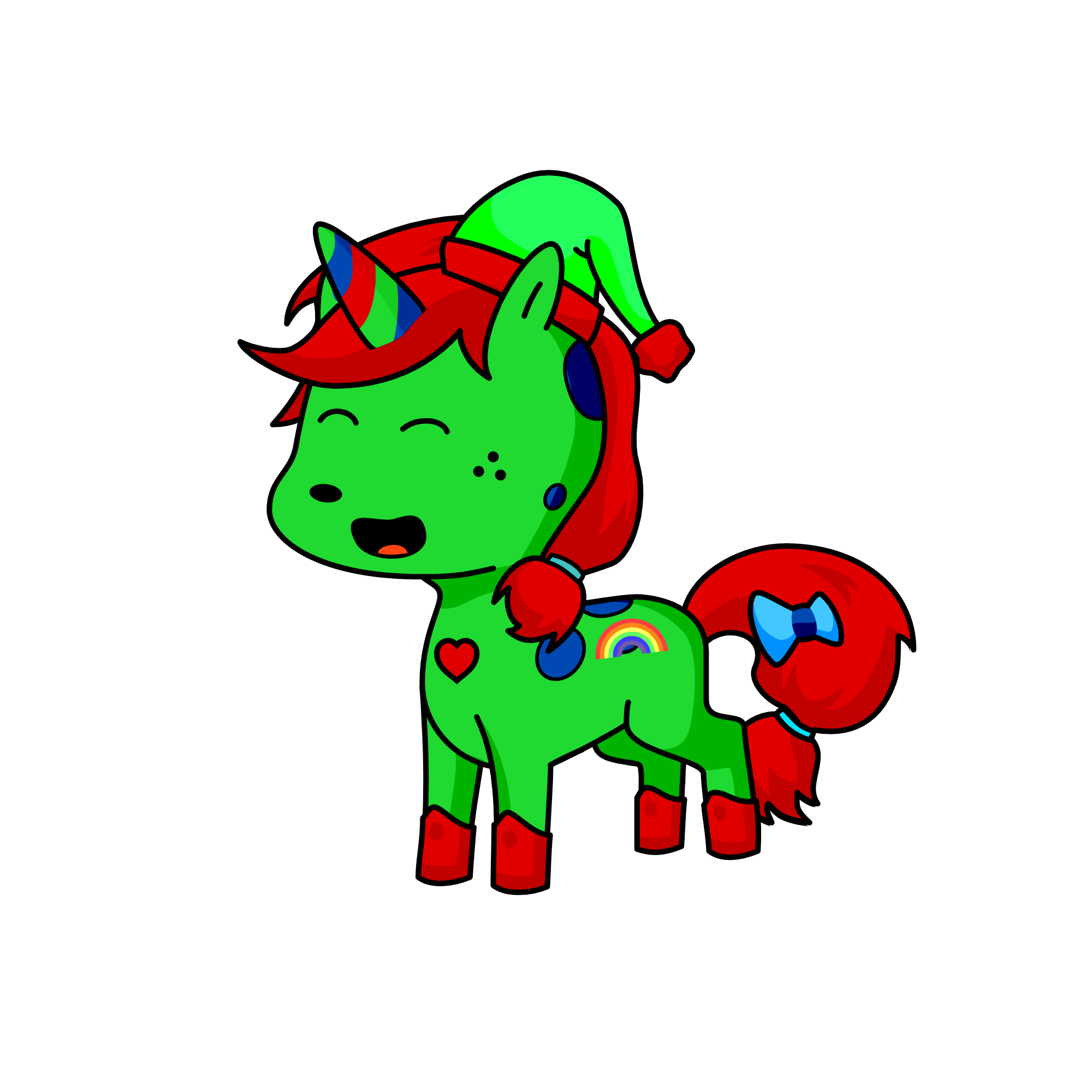 Christmas Time in a Unicorn, the unicorn