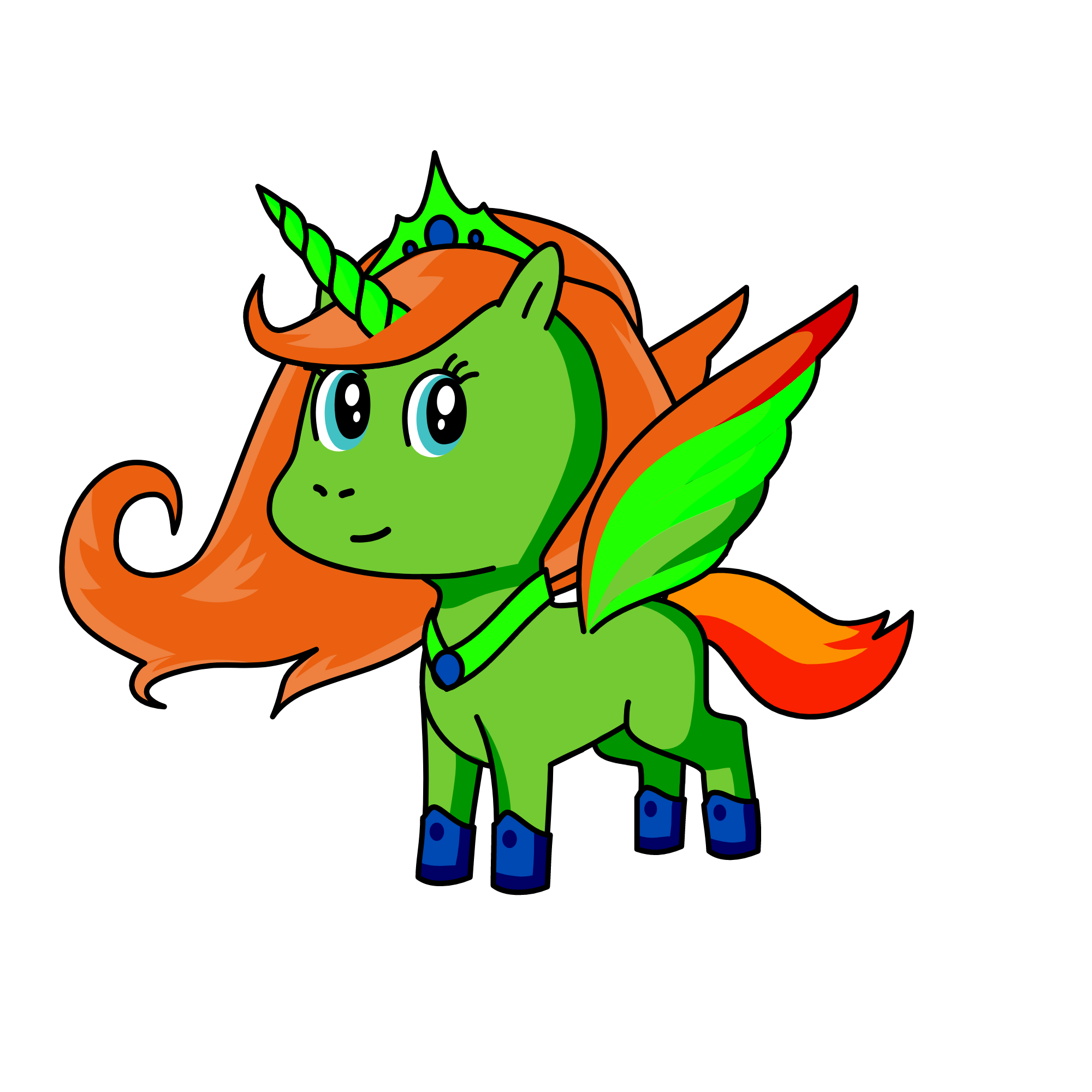 Queen Glory, the unicorn