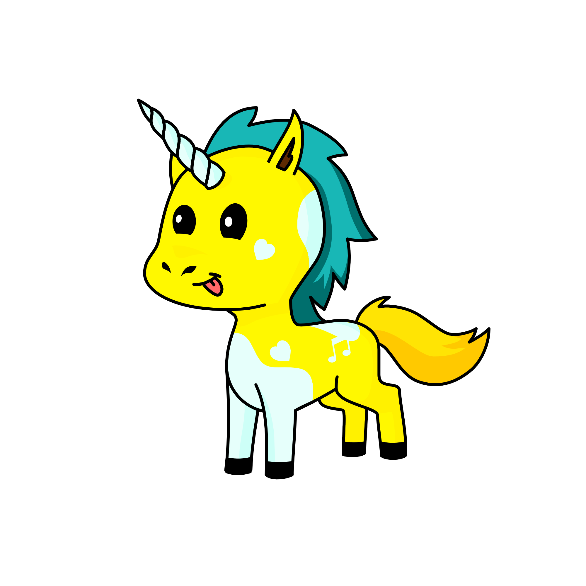 golden, the unicorn