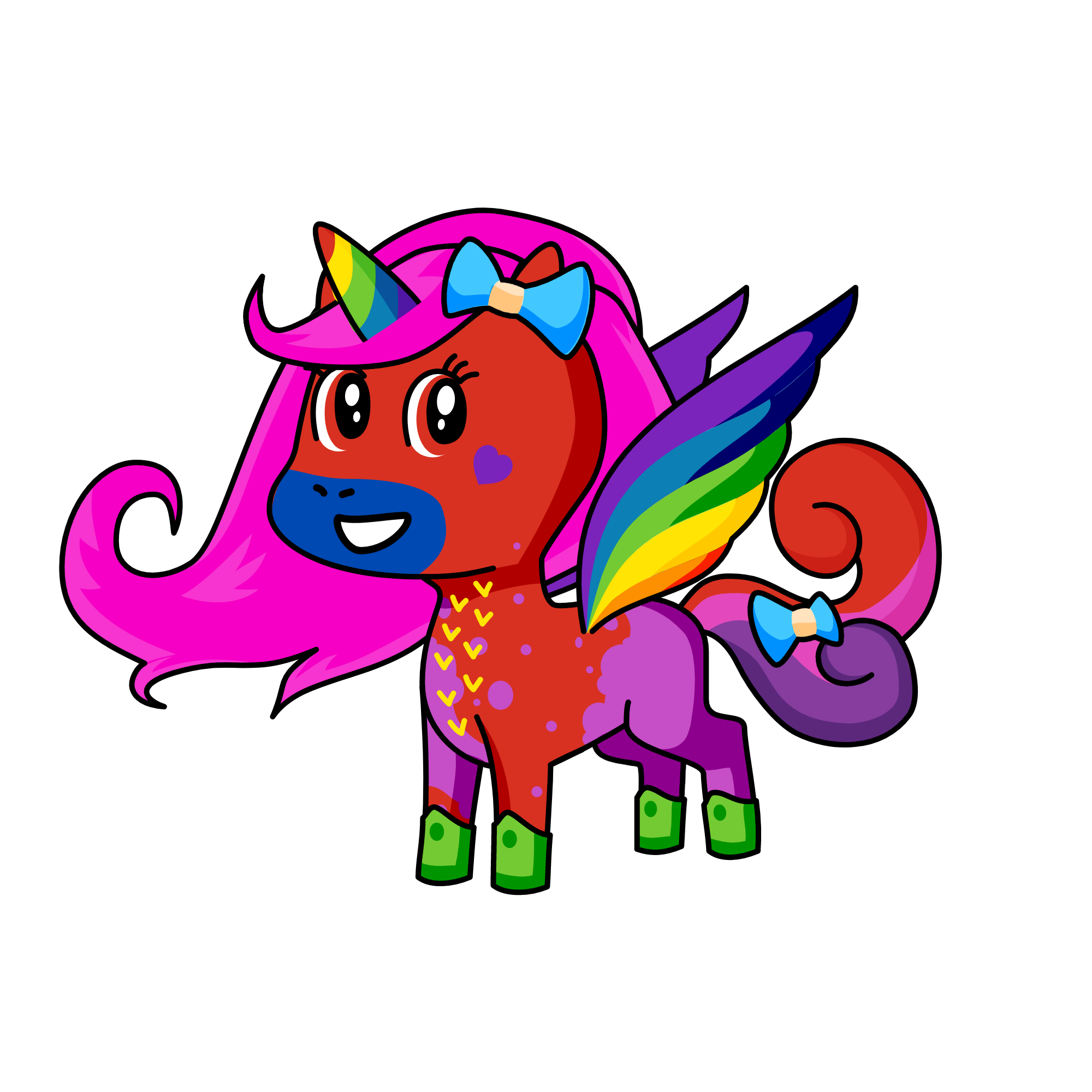 Sparkly, the unicorn