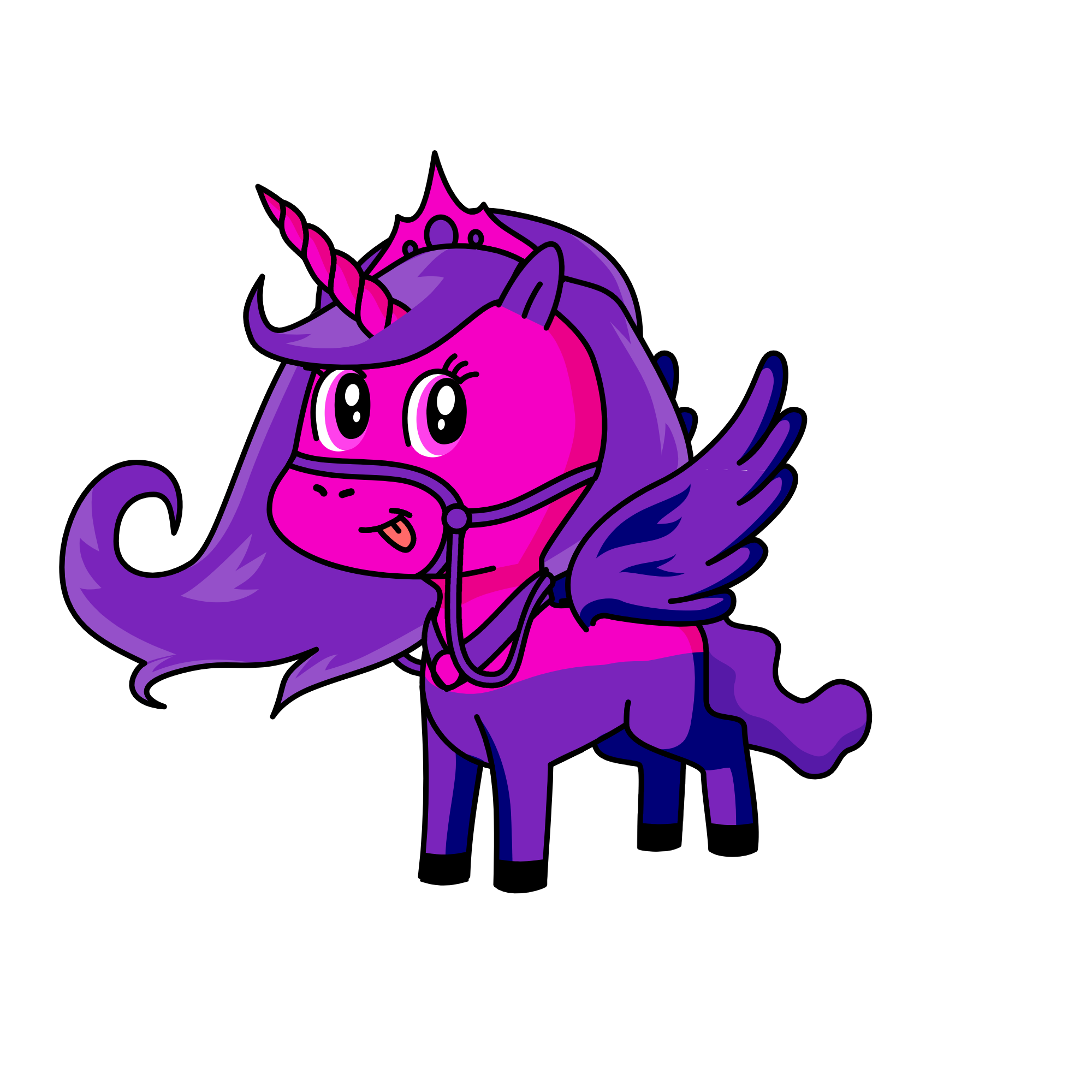 princess Elsa, the unicorn