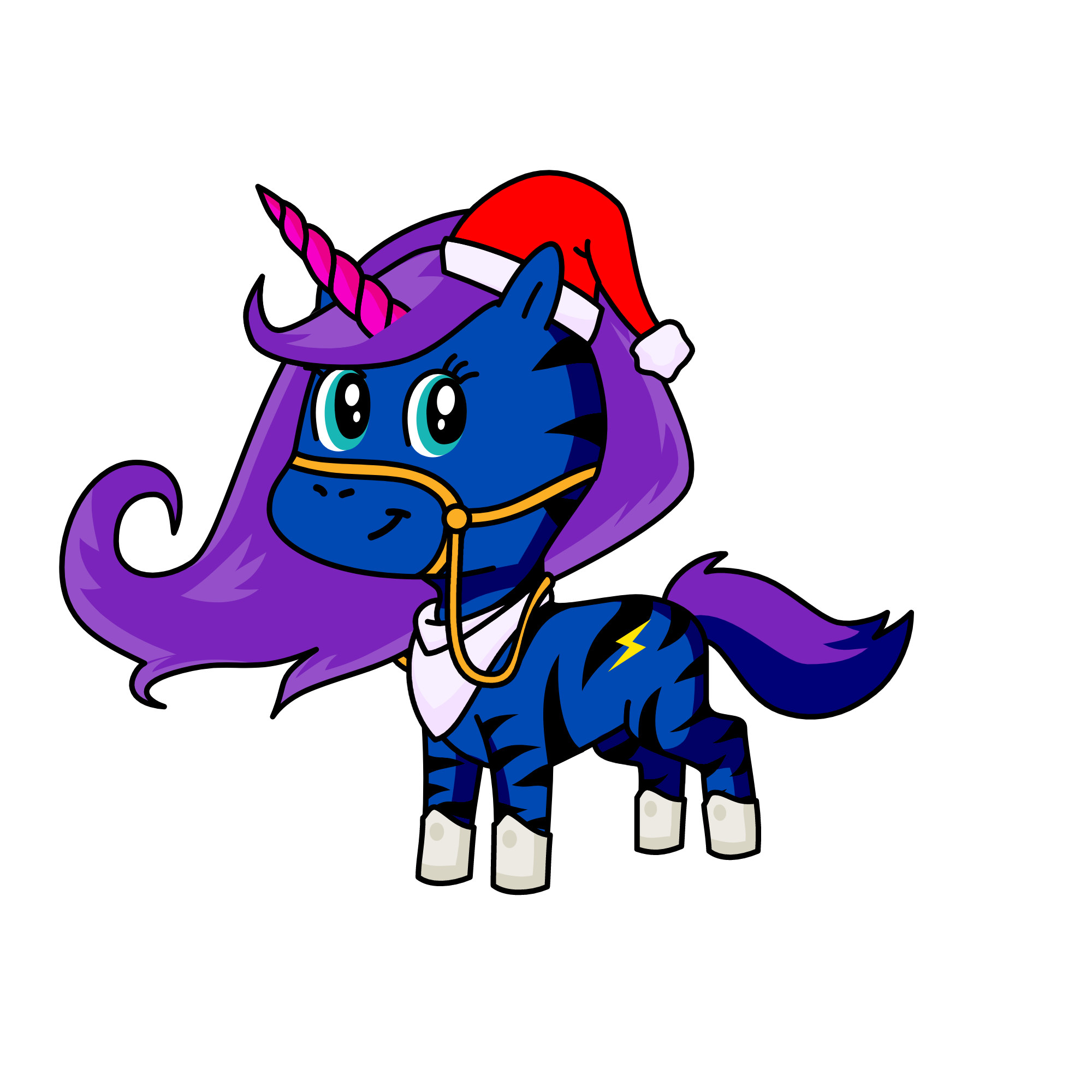 santa , the unicorn