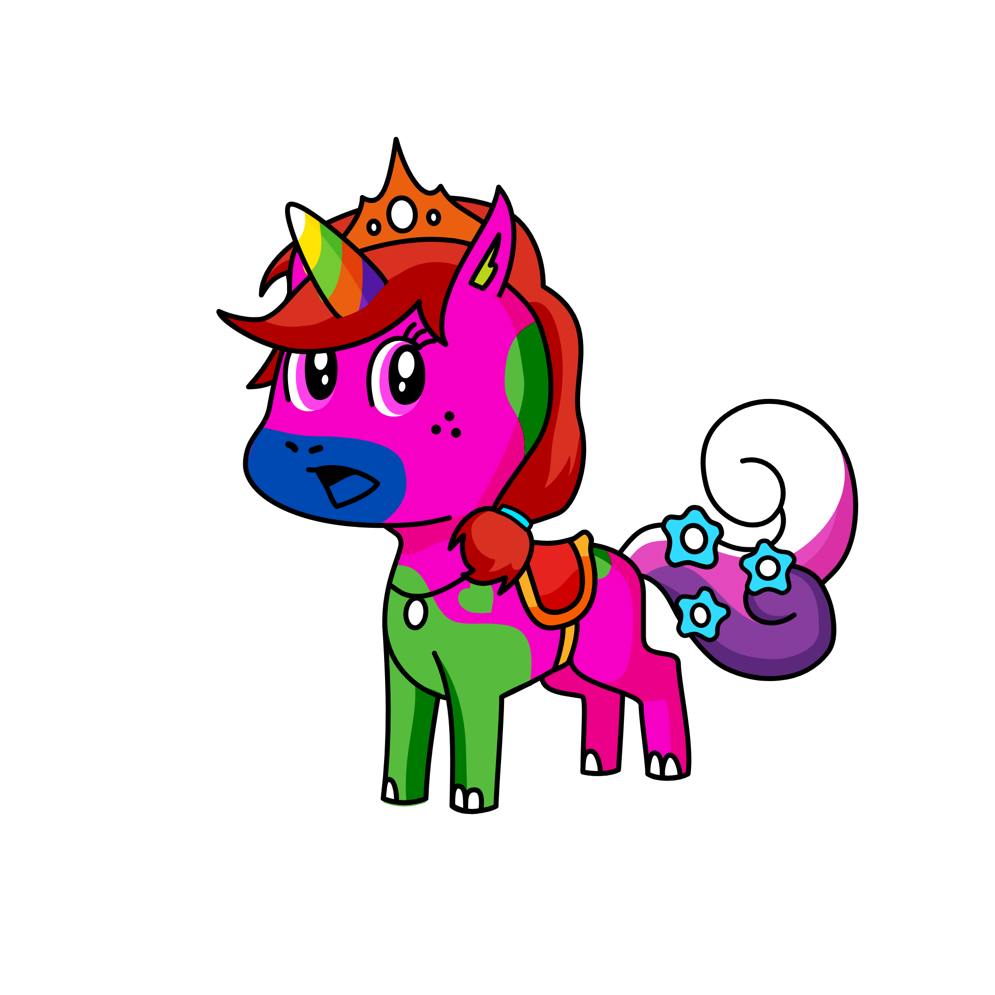 Funky gabby, the unicorn