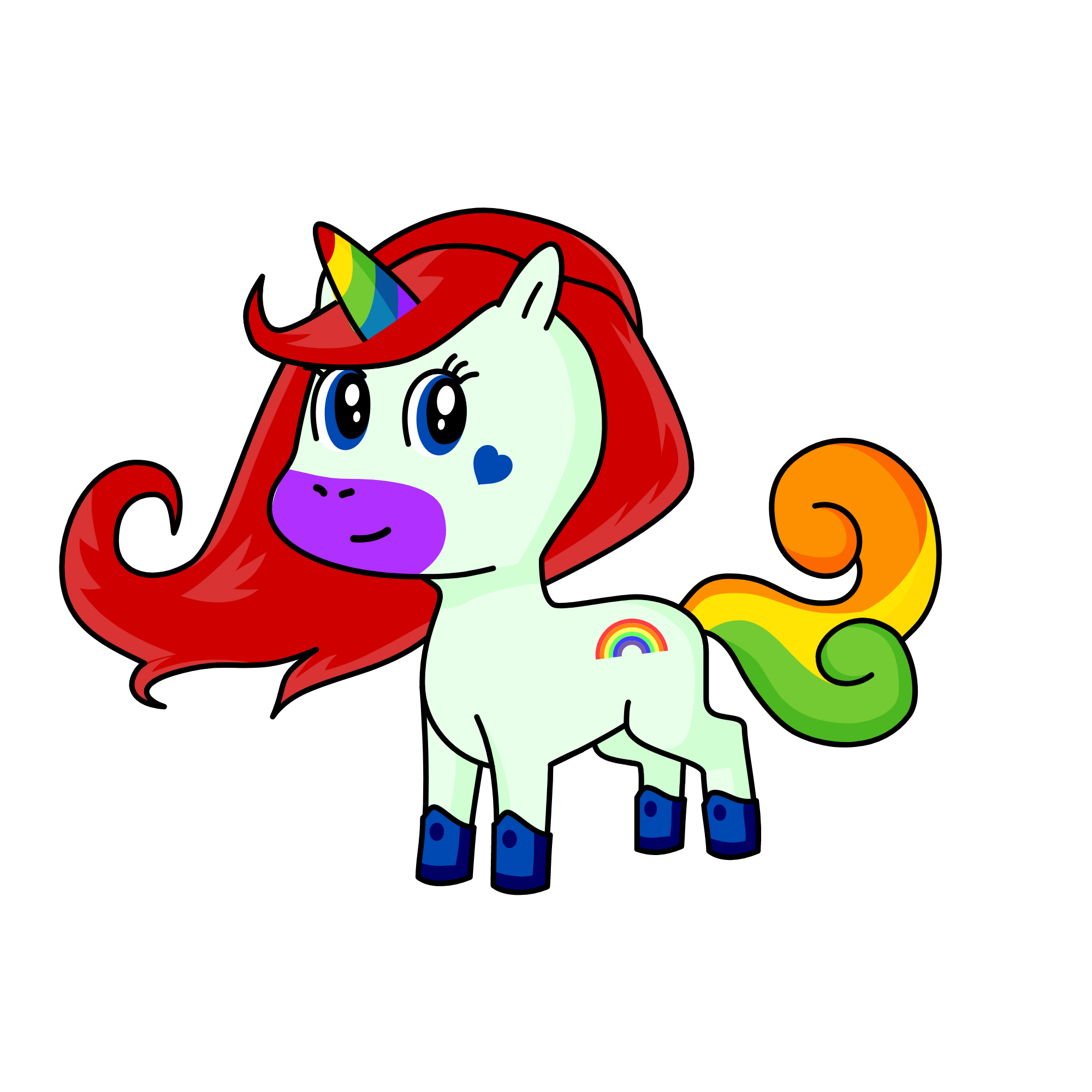 Rainbow, the unicorn