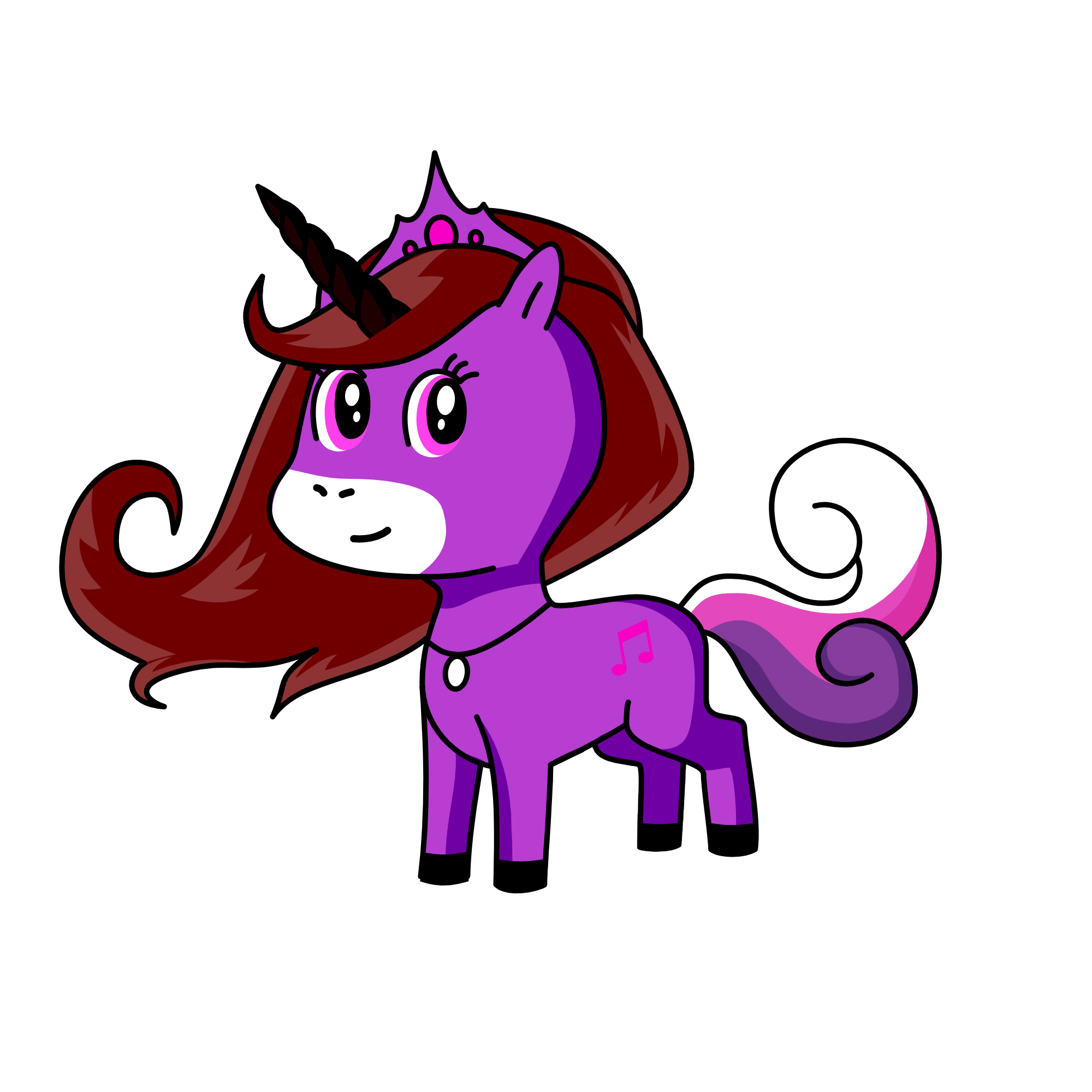 Purple Beauty, the unicorn