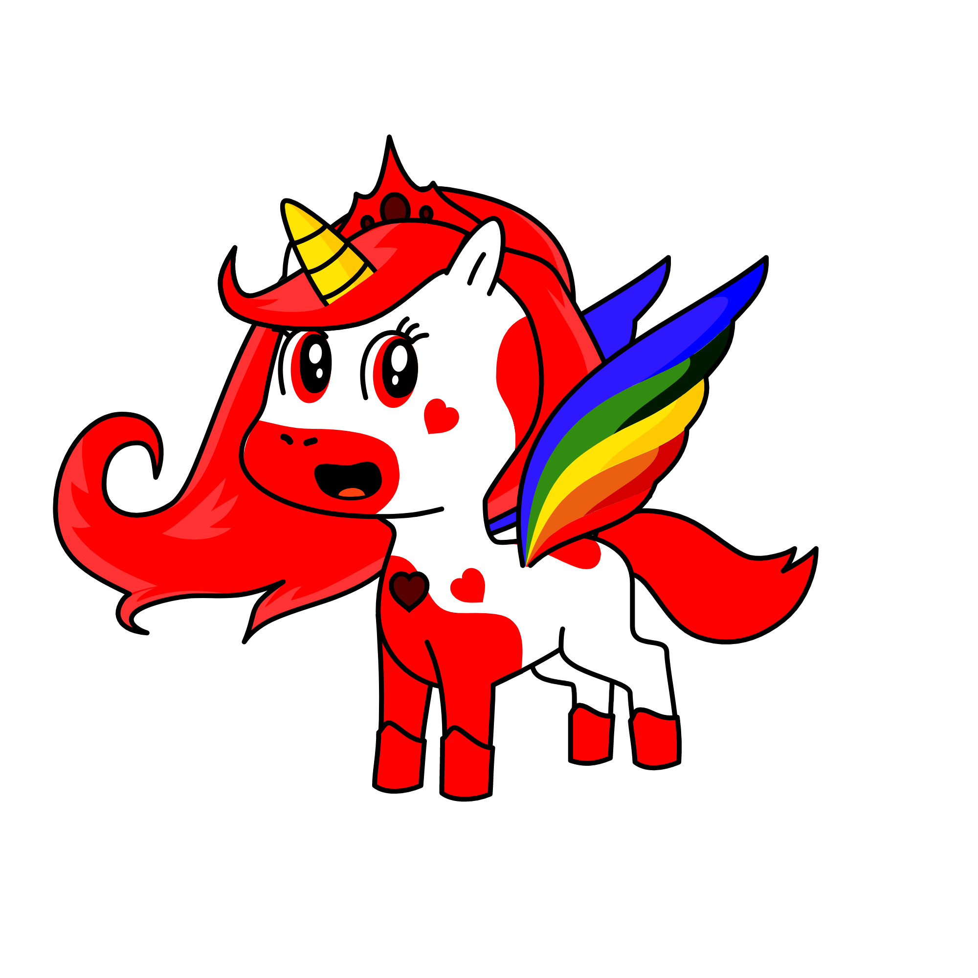 Rainbow 1, the unicorn