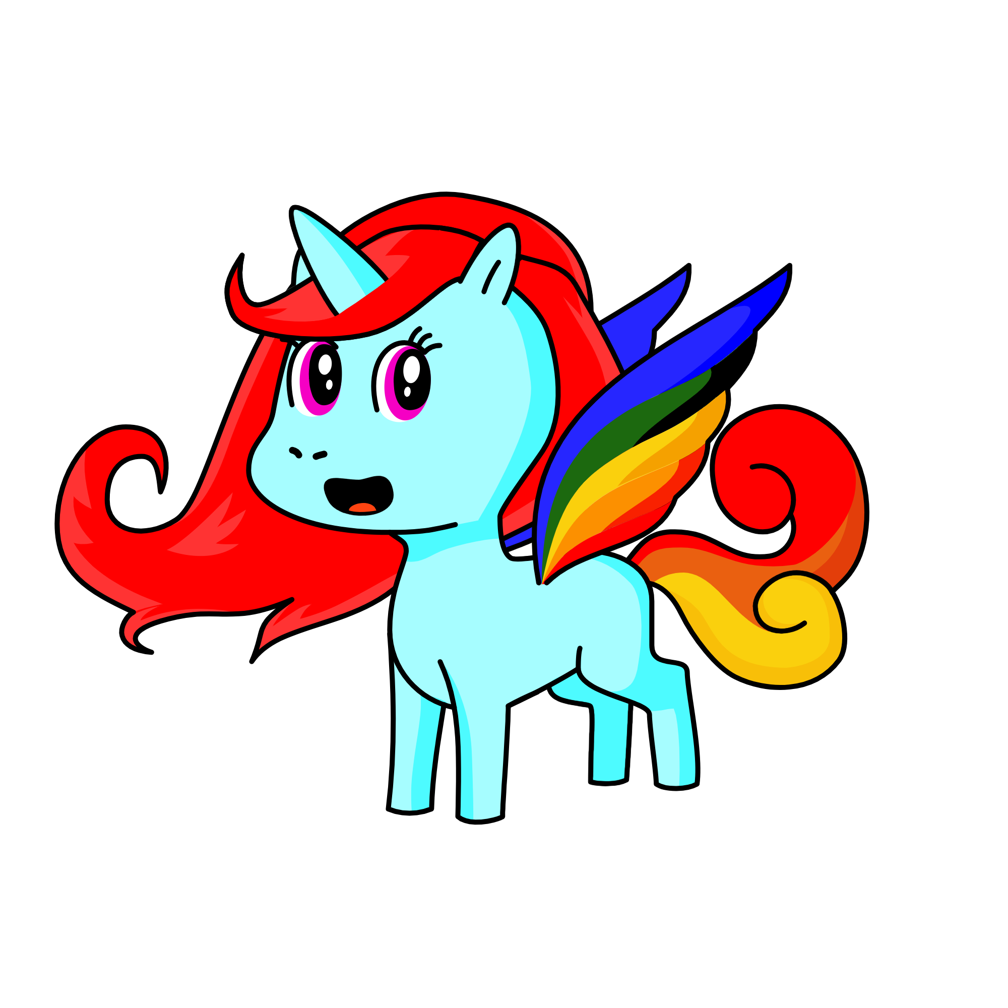 Rainbow Dash, the unicorn