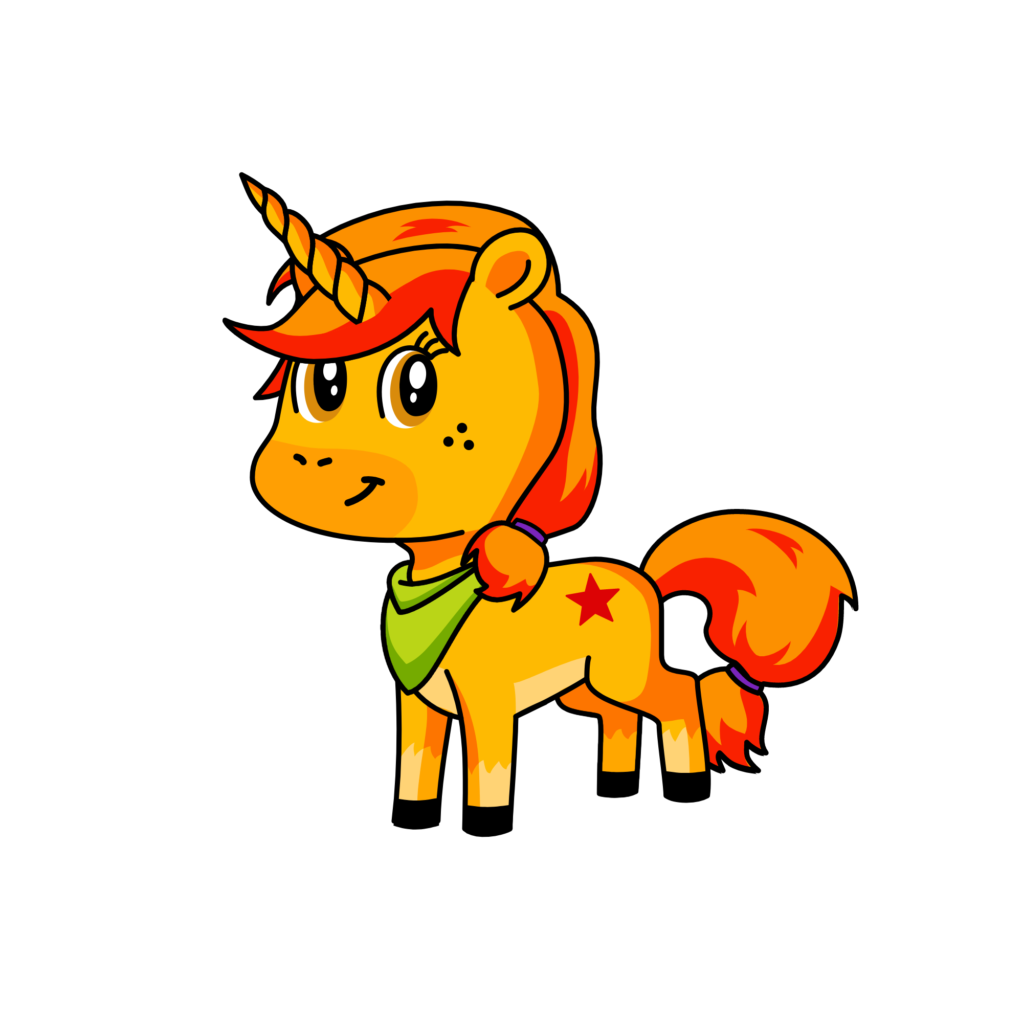 orangey, the unicorn