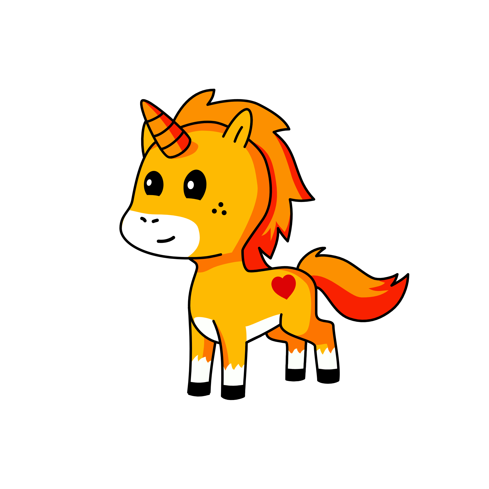 baby tiger, the unicorn