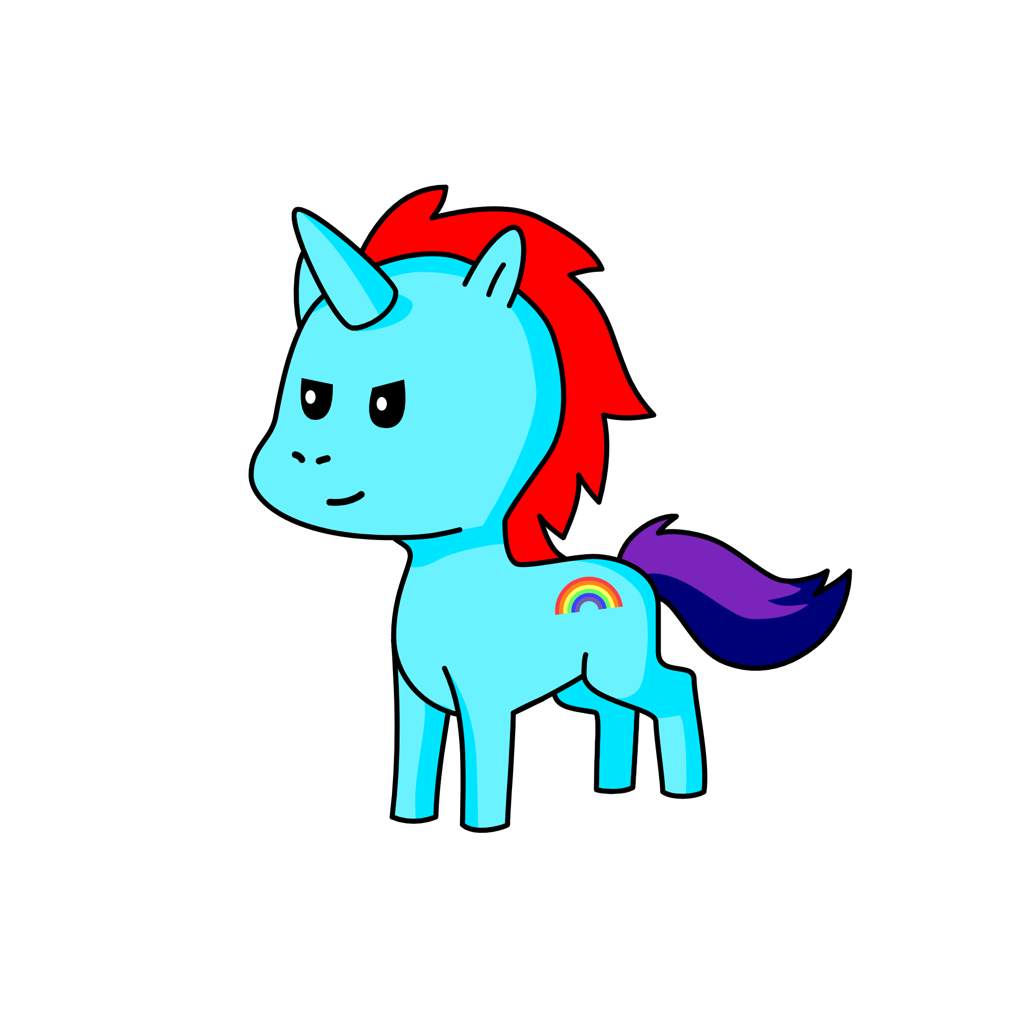 Rainbow dash, the unicorn