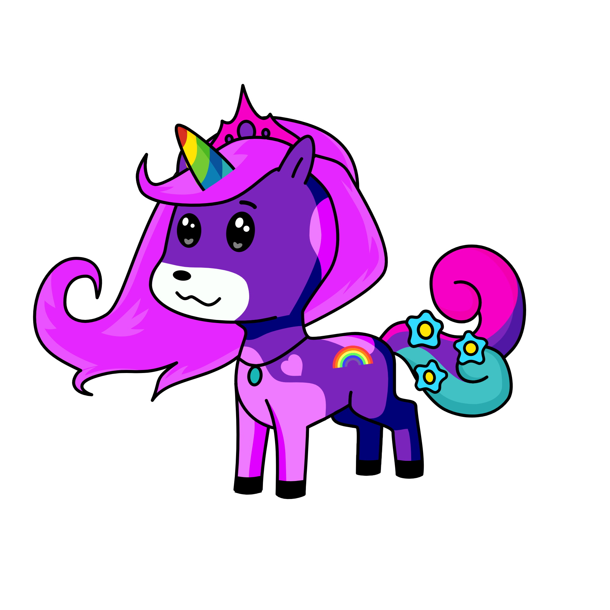 Rainbow, the unicorn